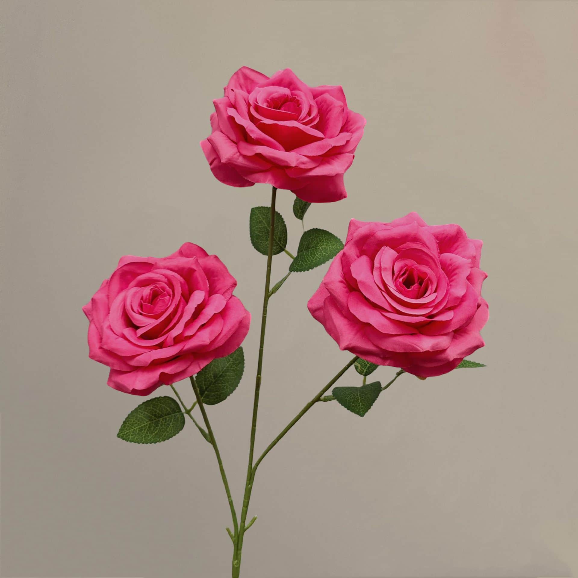 21 colors 3 heads diamond rose with leaves