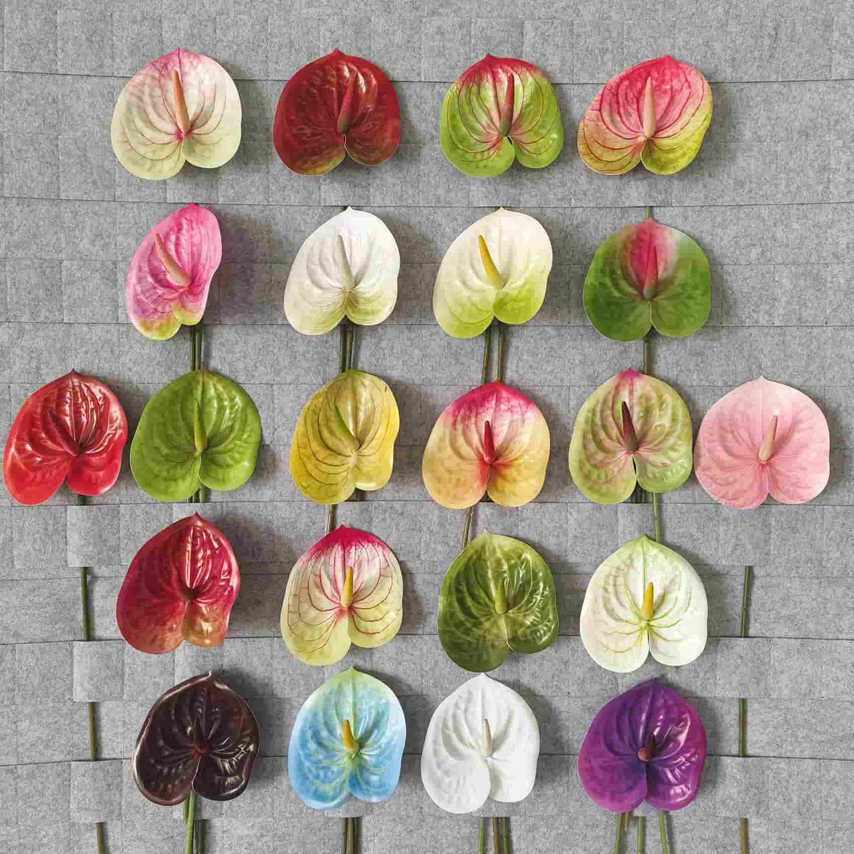 Artificial anthurium flowers