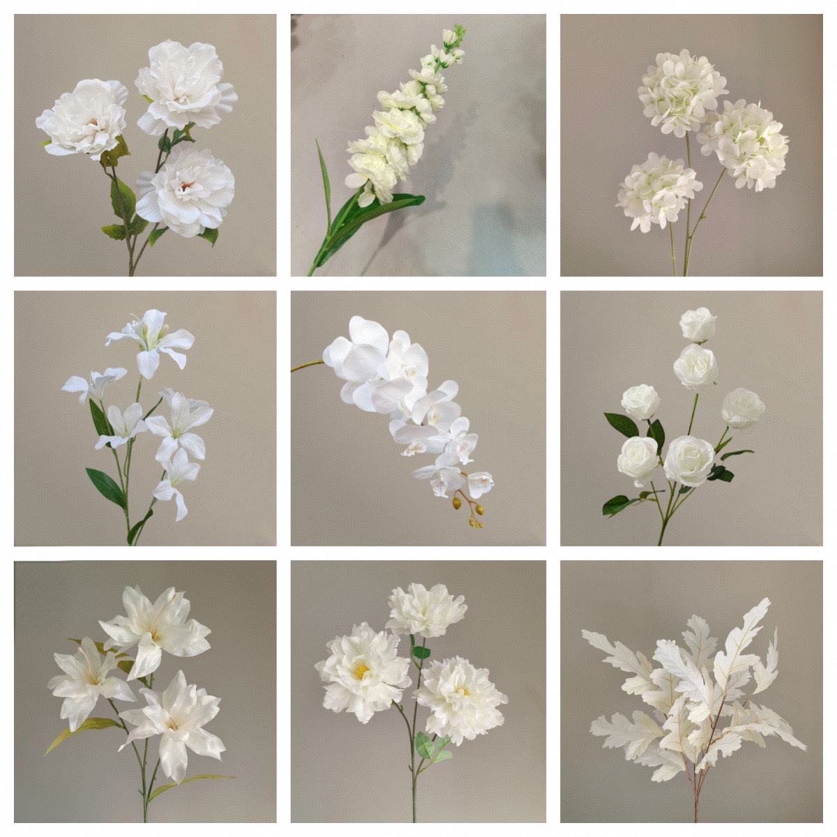 White wedding flower rose Phalaenopsis lily full of hydrangea fake flower white real flower