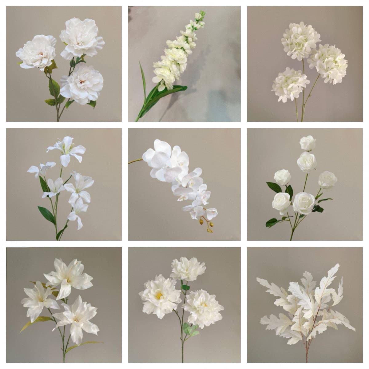 White wedding flower rose Phalaenopsis lily full of hydrangea fake flower white real flower