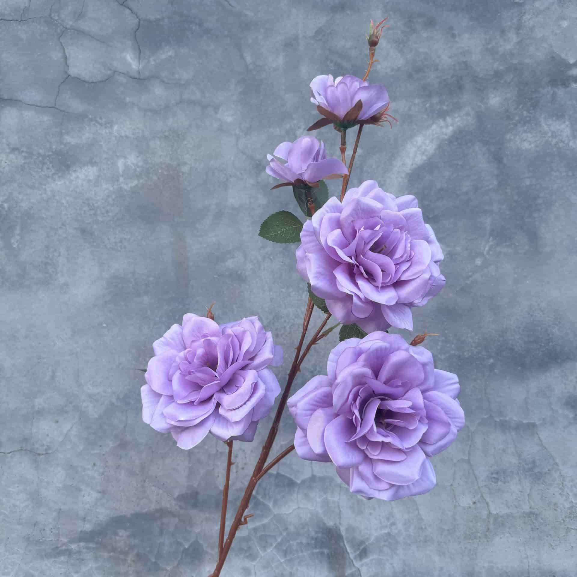 Purple color artificial flower event wedding flowers rose butterfly lily hydrangea fake flower