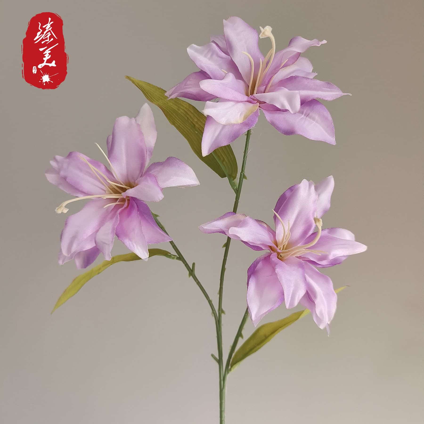 Purple color artificial flower event wedding flowers rose butterfly lily hydrangea fake flower