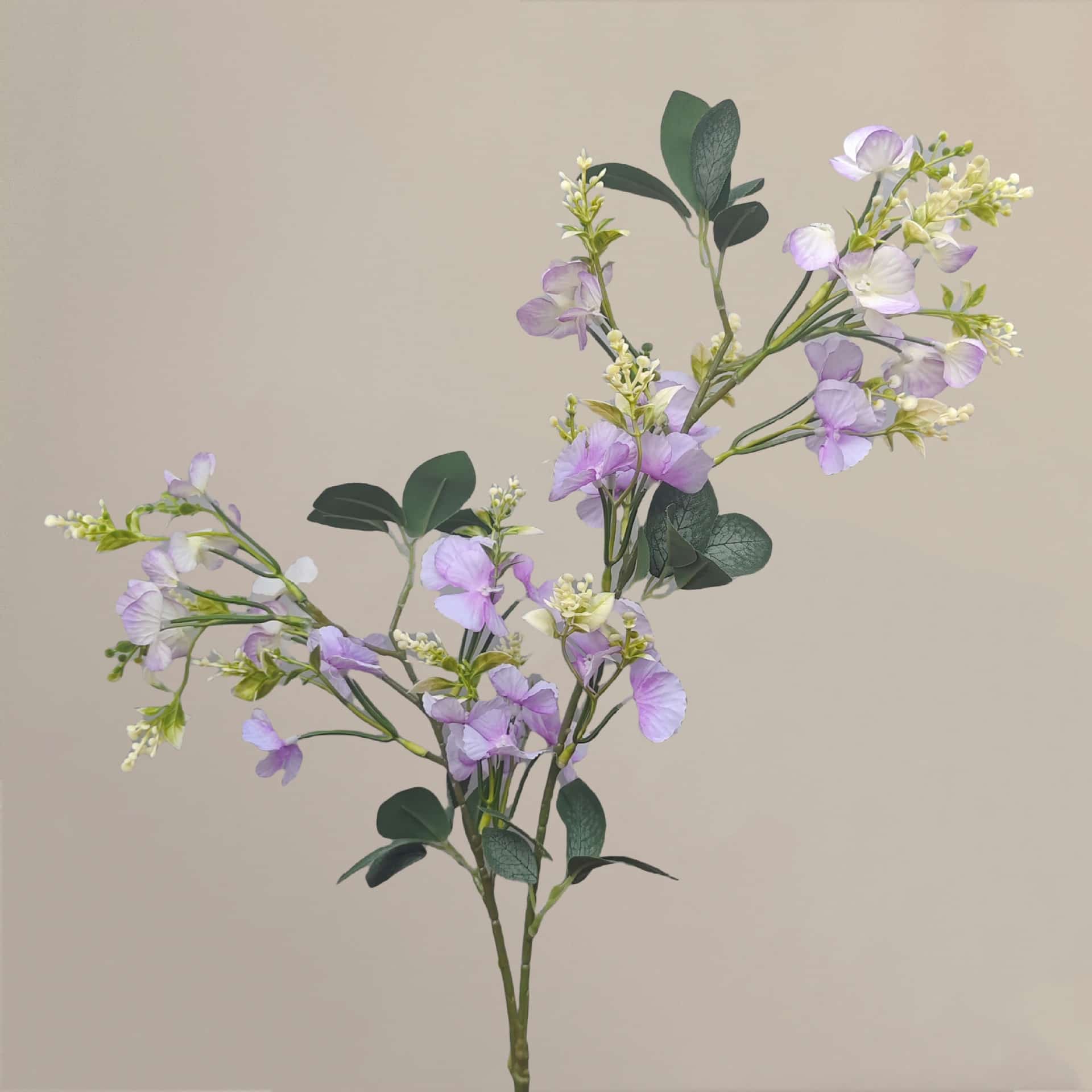 Purple color artificial flower event wedding flowers rose butterfly lily hydrangea fake flower