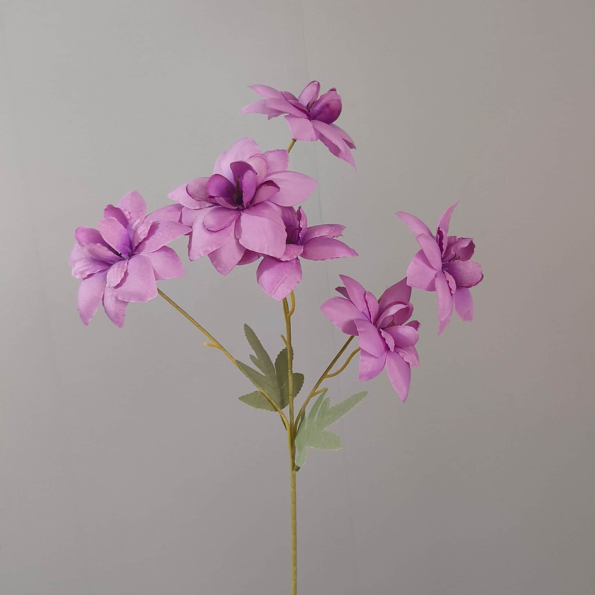 Purple color artificial flower event wedding flowers rose butterfly lily hydrangea fake flower