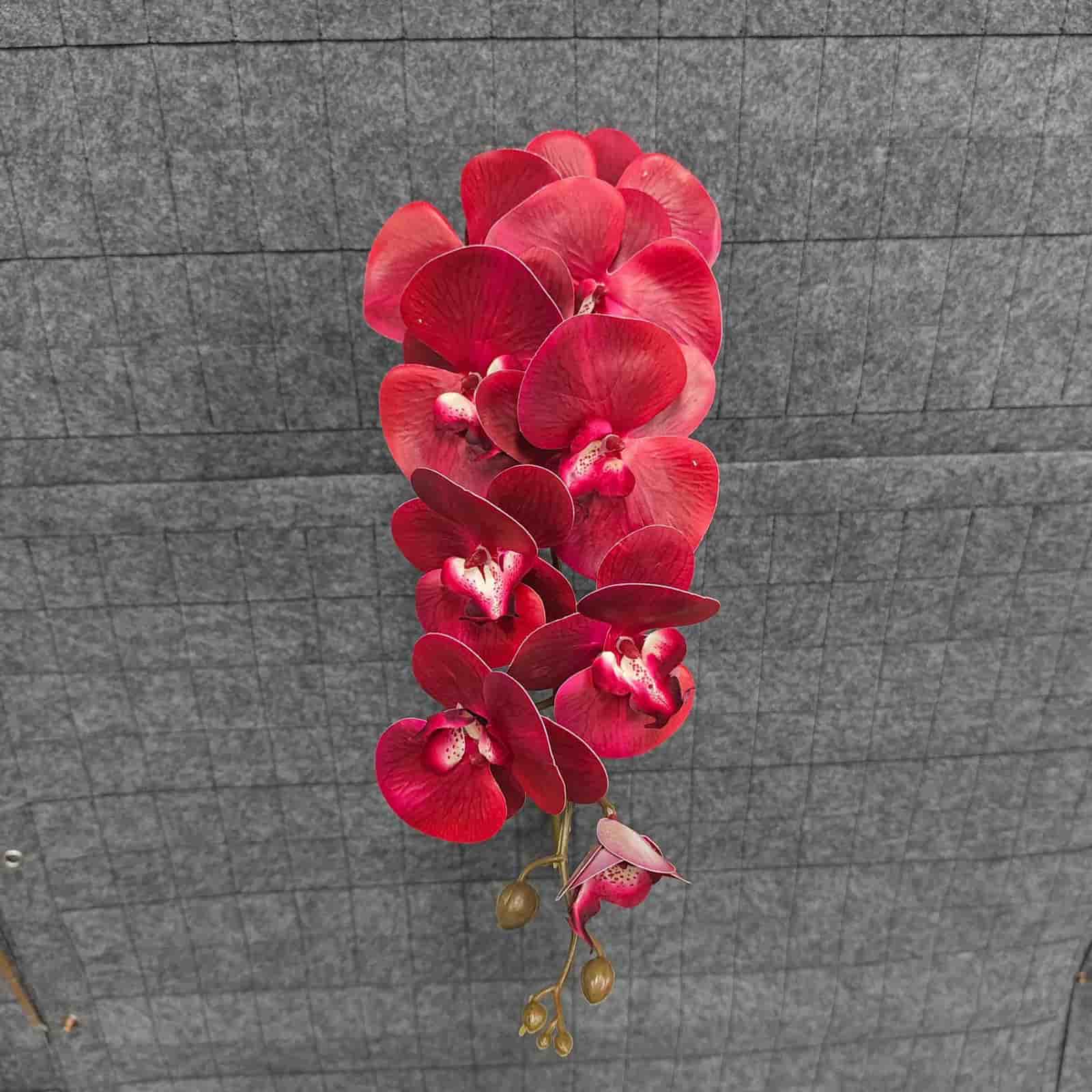 Red artificial flowers faux flower wedding flowers roses Phalaenopsis lily full star hydrangea 