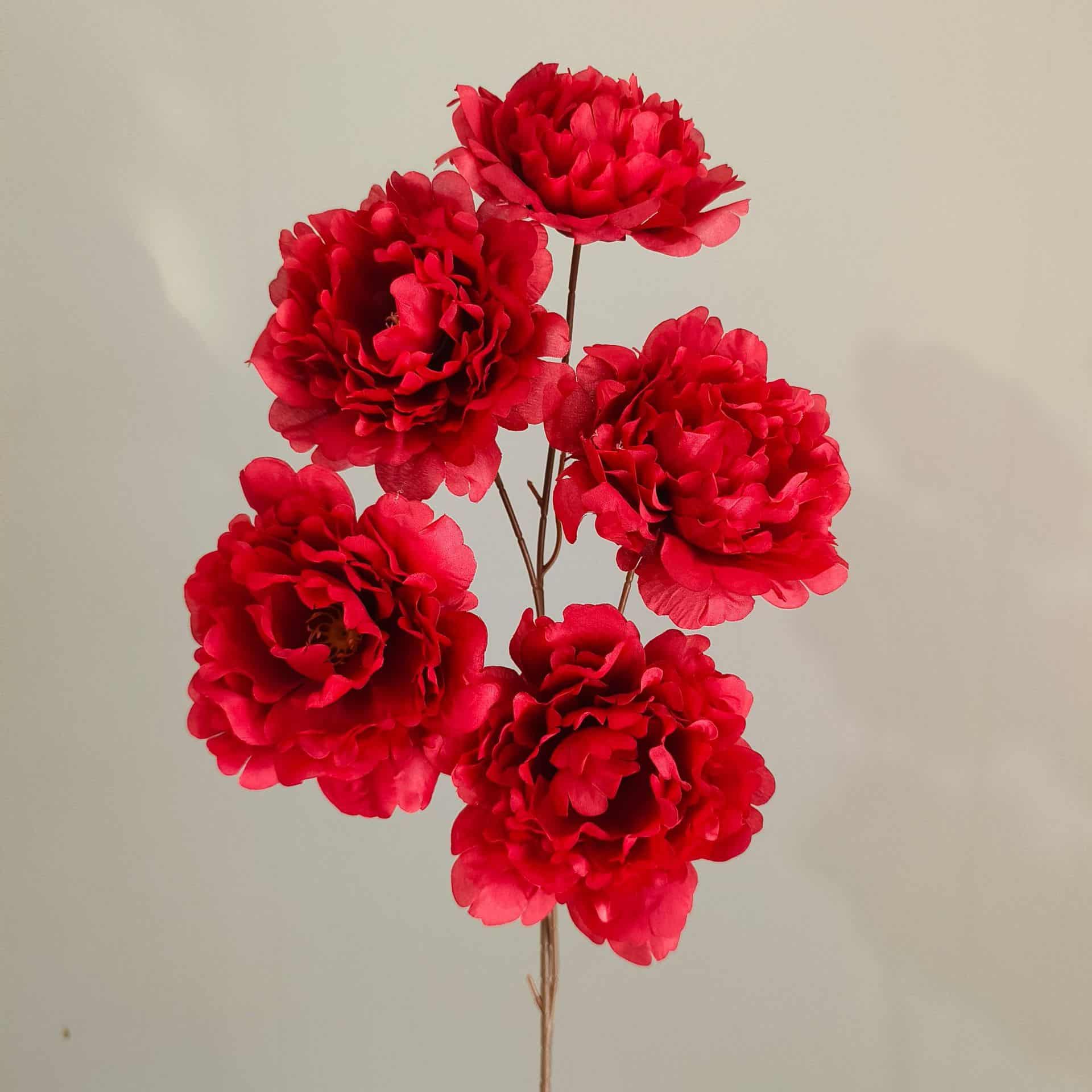 Red artificial flowers faux flower wedding flowers roses Phalaenopsis lily full star hydrangea 