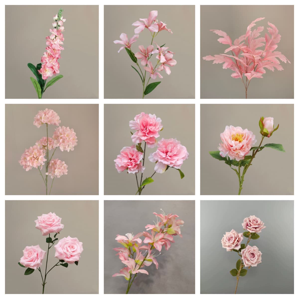 Pink artificial flowers wedding flowers arrangement faux hydrangea 