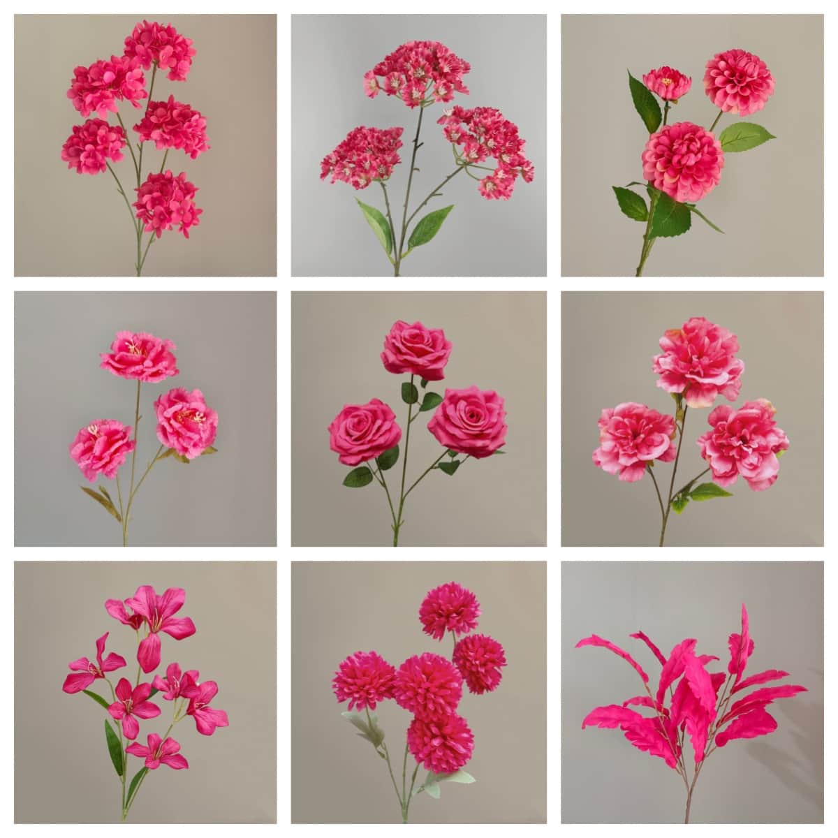 Rose red artificial flowers wedding flowers faux flower arrangement hydrangea lily fake flowers 