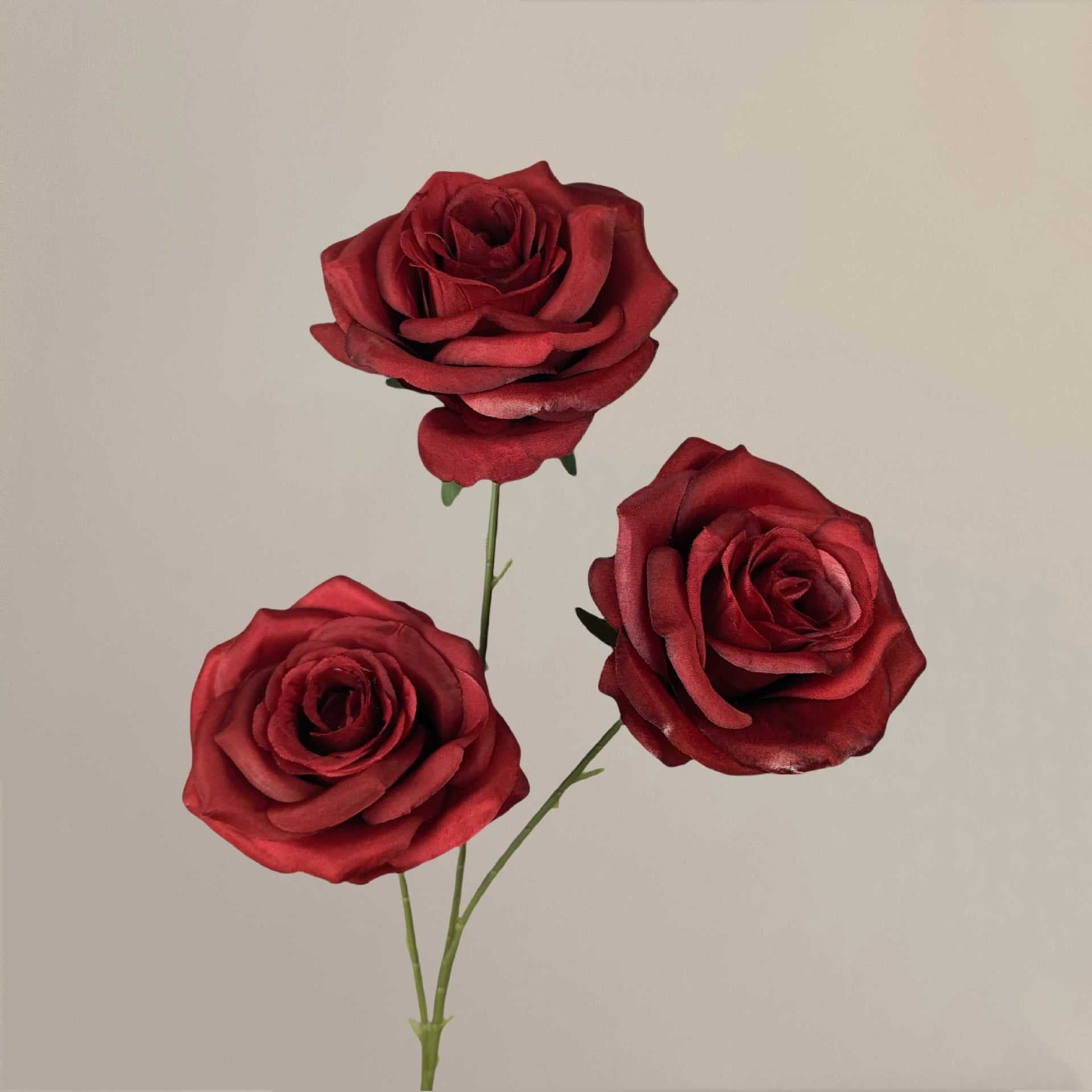 Dark red artificial flowers wedding flowers roses hydrangea lily fake flower arrangement