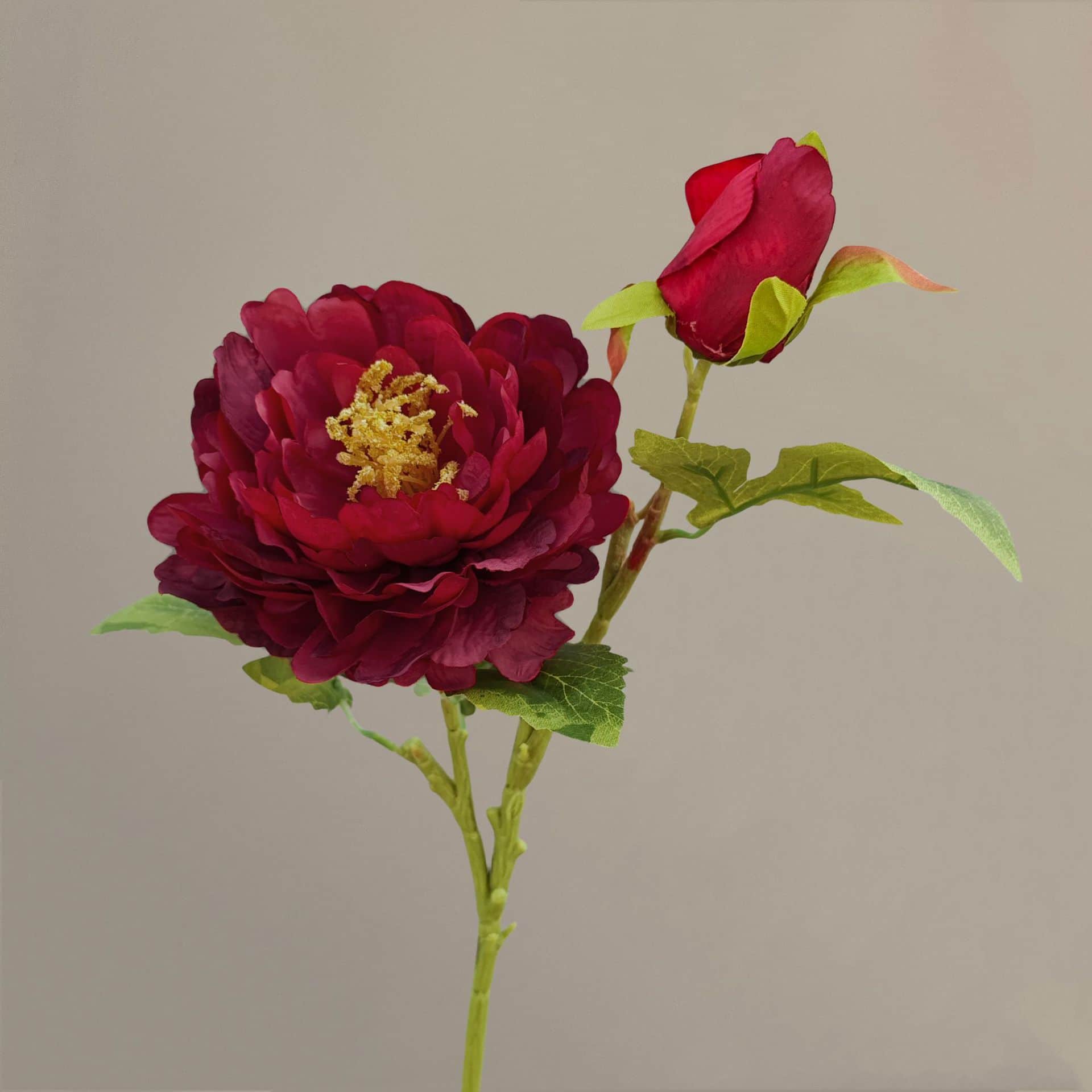 Dark red artificial flowers wedding flowers roses hydrangea lily fake flower arrangement