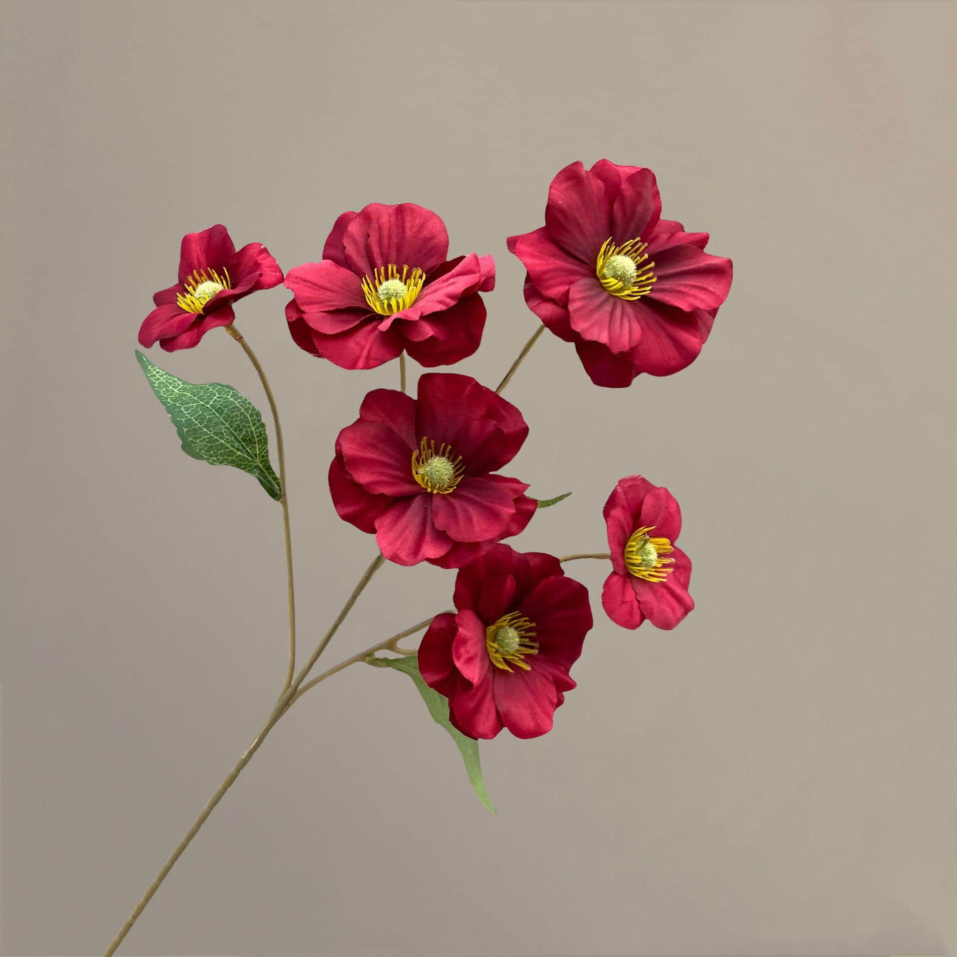 Dark red artificial flowers wedding flowers roses hydrangea lily fake flower arrangement