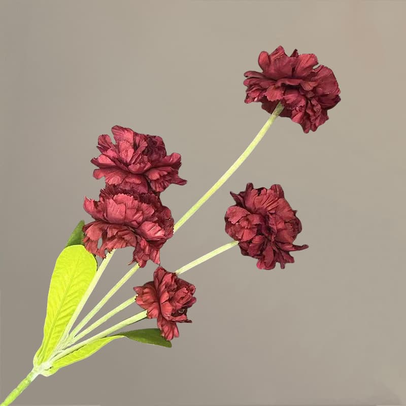 Dark red artificial flowers wedding flowers roses hydrangea lily fake flower arrangement