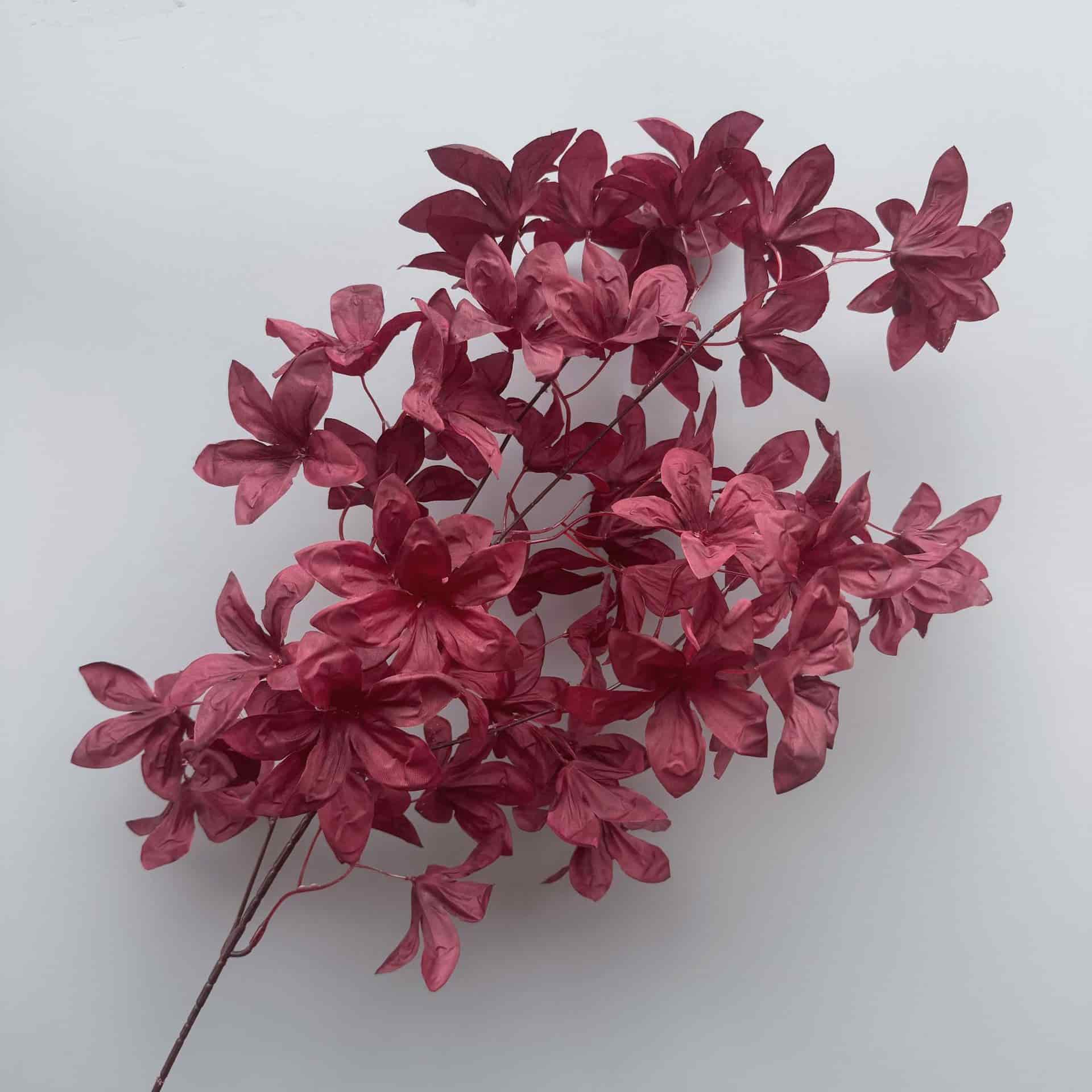 Dark red artificial flowers wedding flowers roses hydrangea lily fake flower arrangement