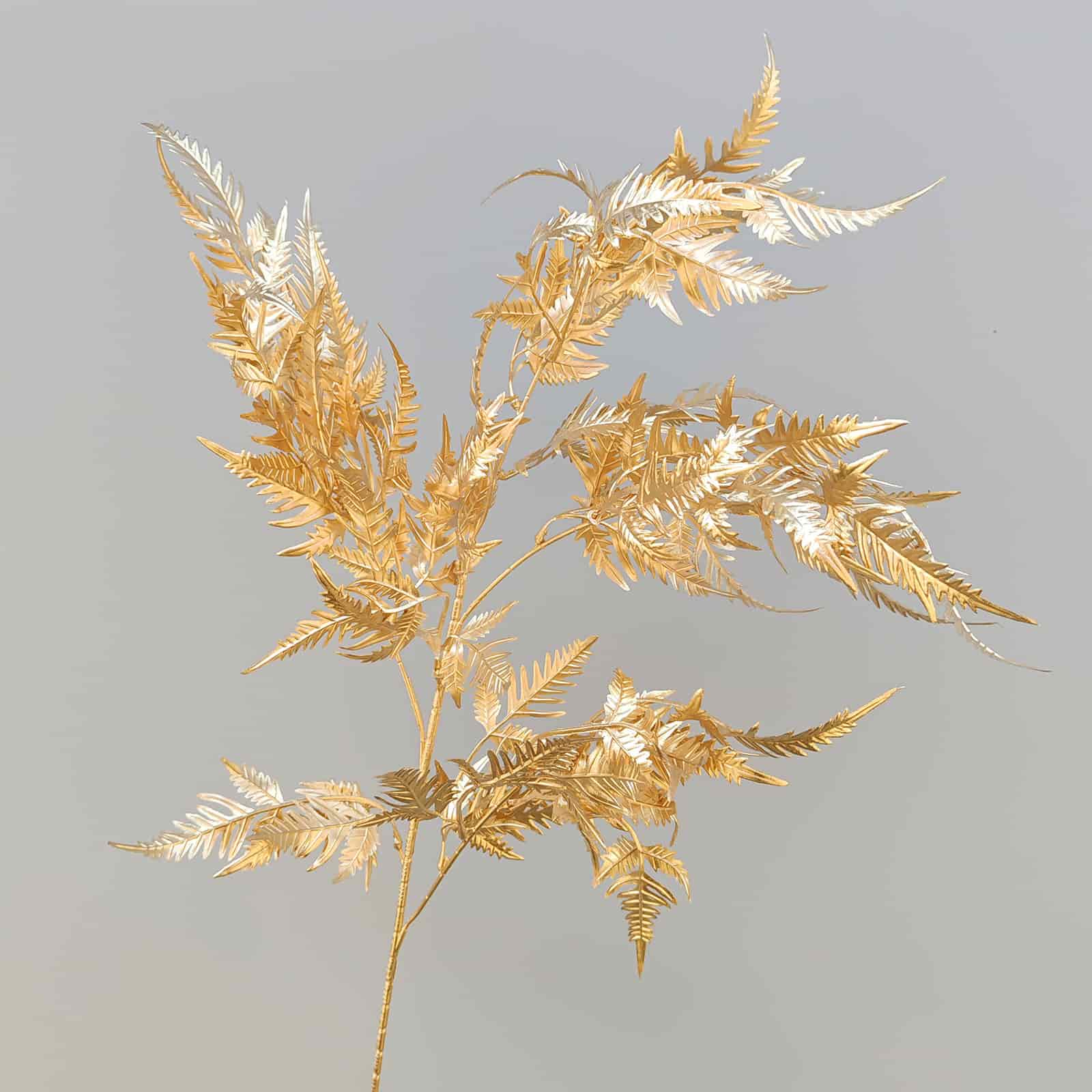 Gold artificial flower arrangement gold leaves gold color faux flower 