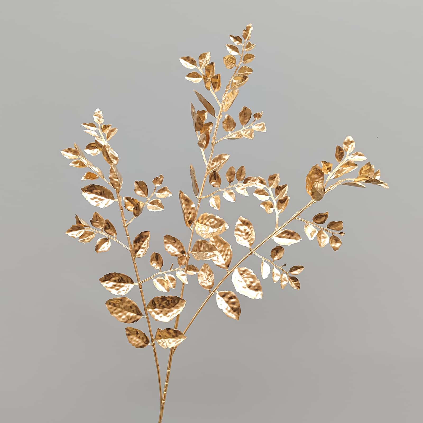 Gold artificial flower arrangement gold leaves gold color faux flower 