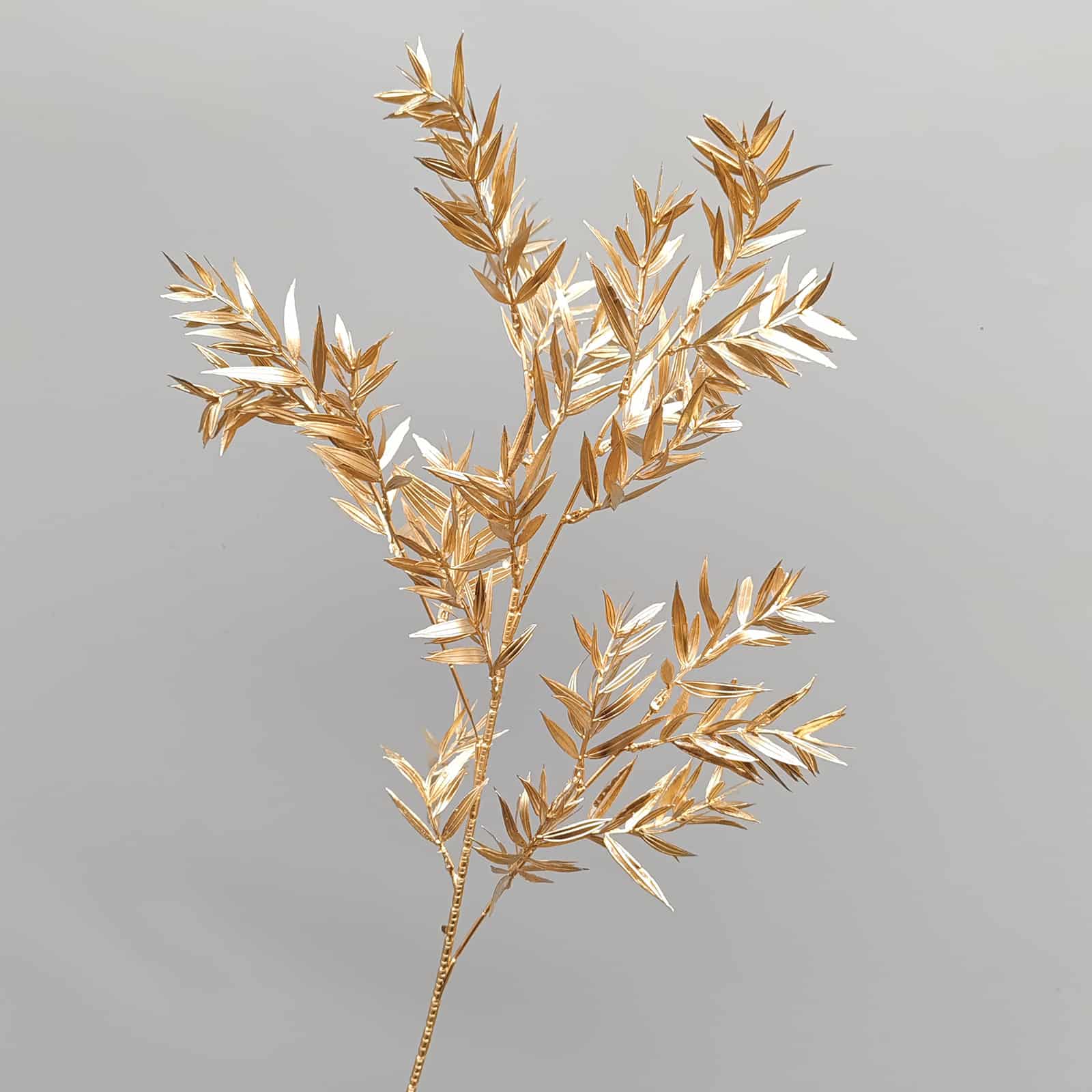 Gold artificial flower arrangement gold leaves gold color faux flower 