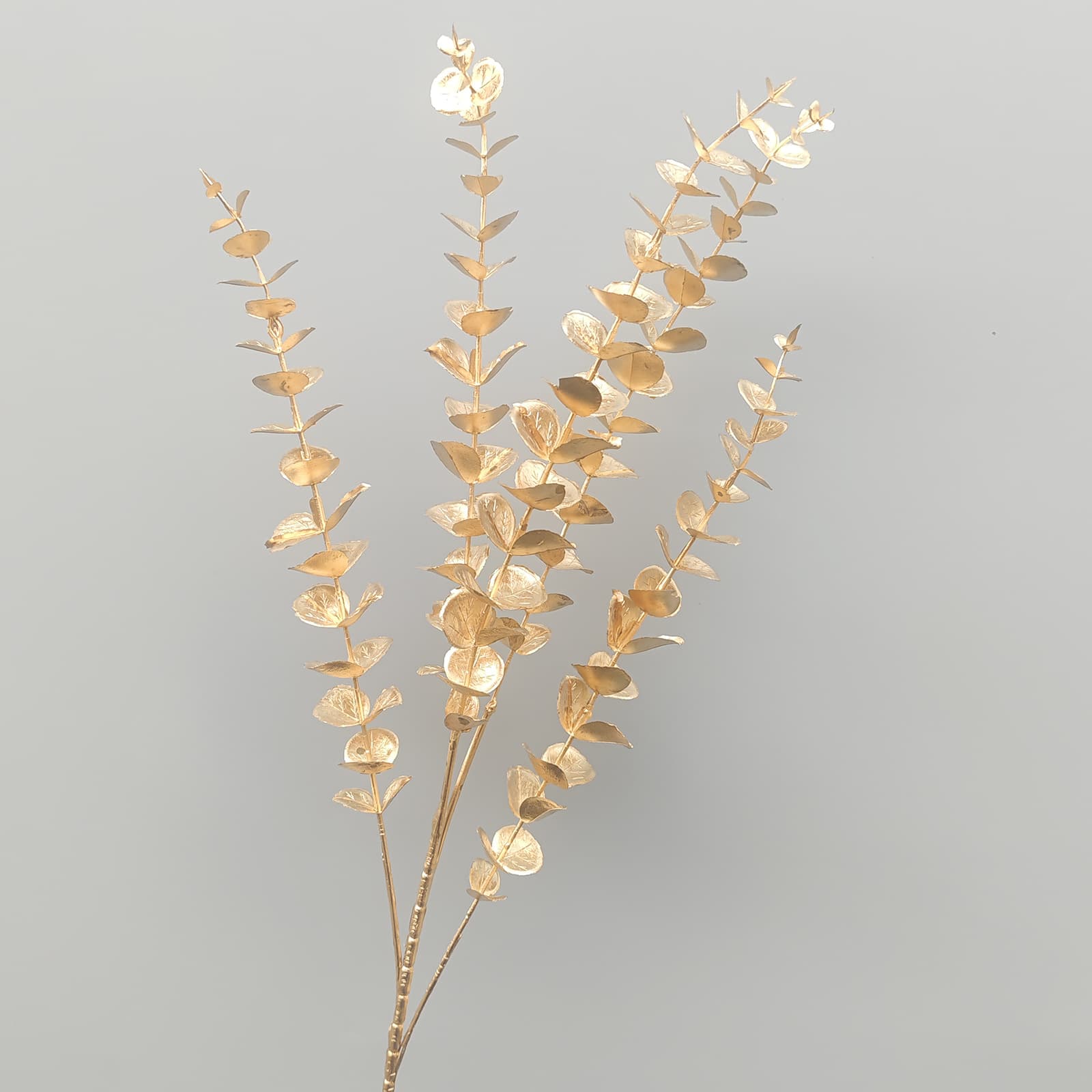 Gold artificial flower arrangement gold leaves gold color faux flower 