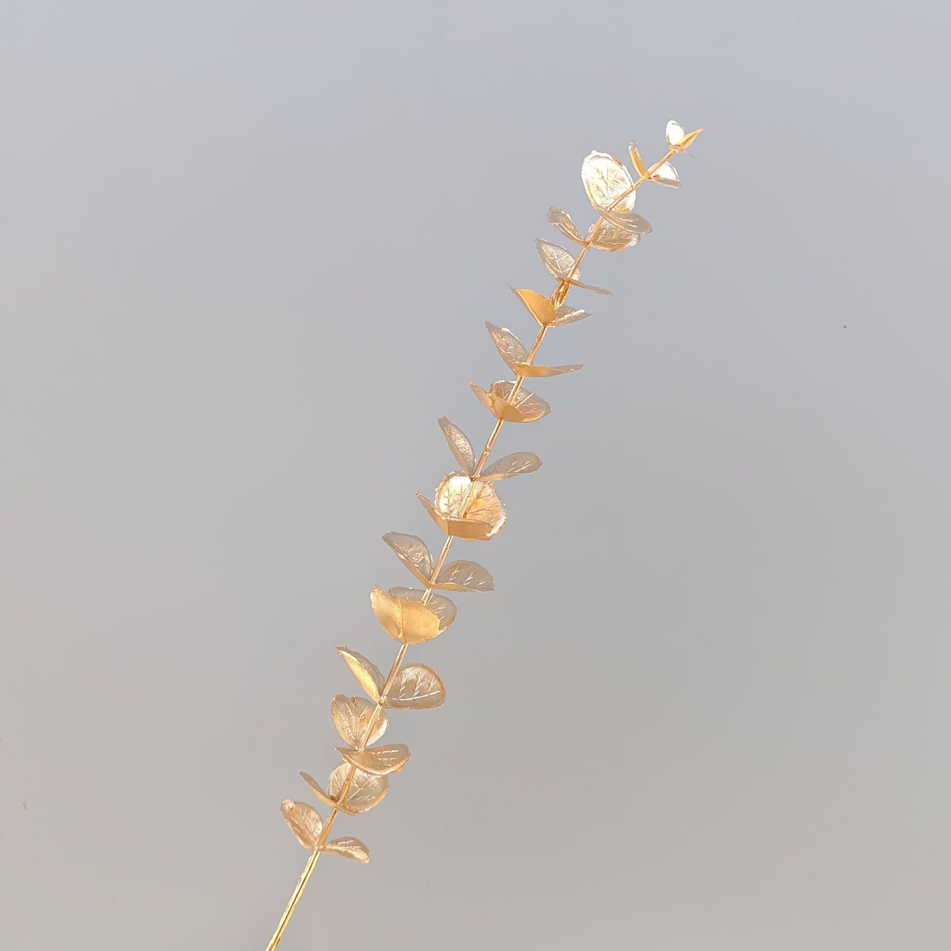 Gold artificial flower arrangement gold leaves gold color faux flower 