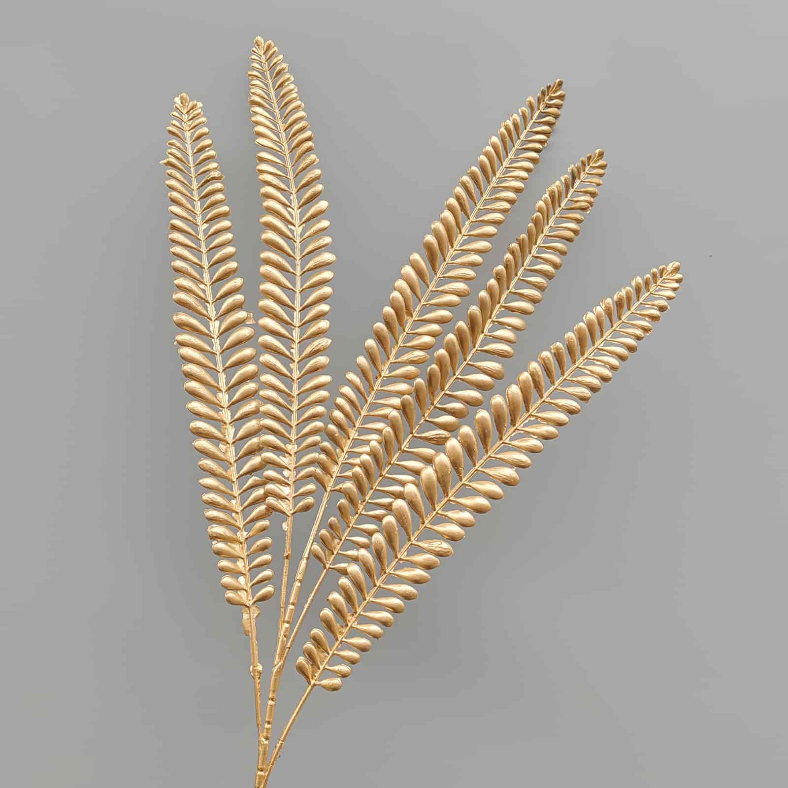 Gold artificial flower arrangement gold leaves gold color faux flower 