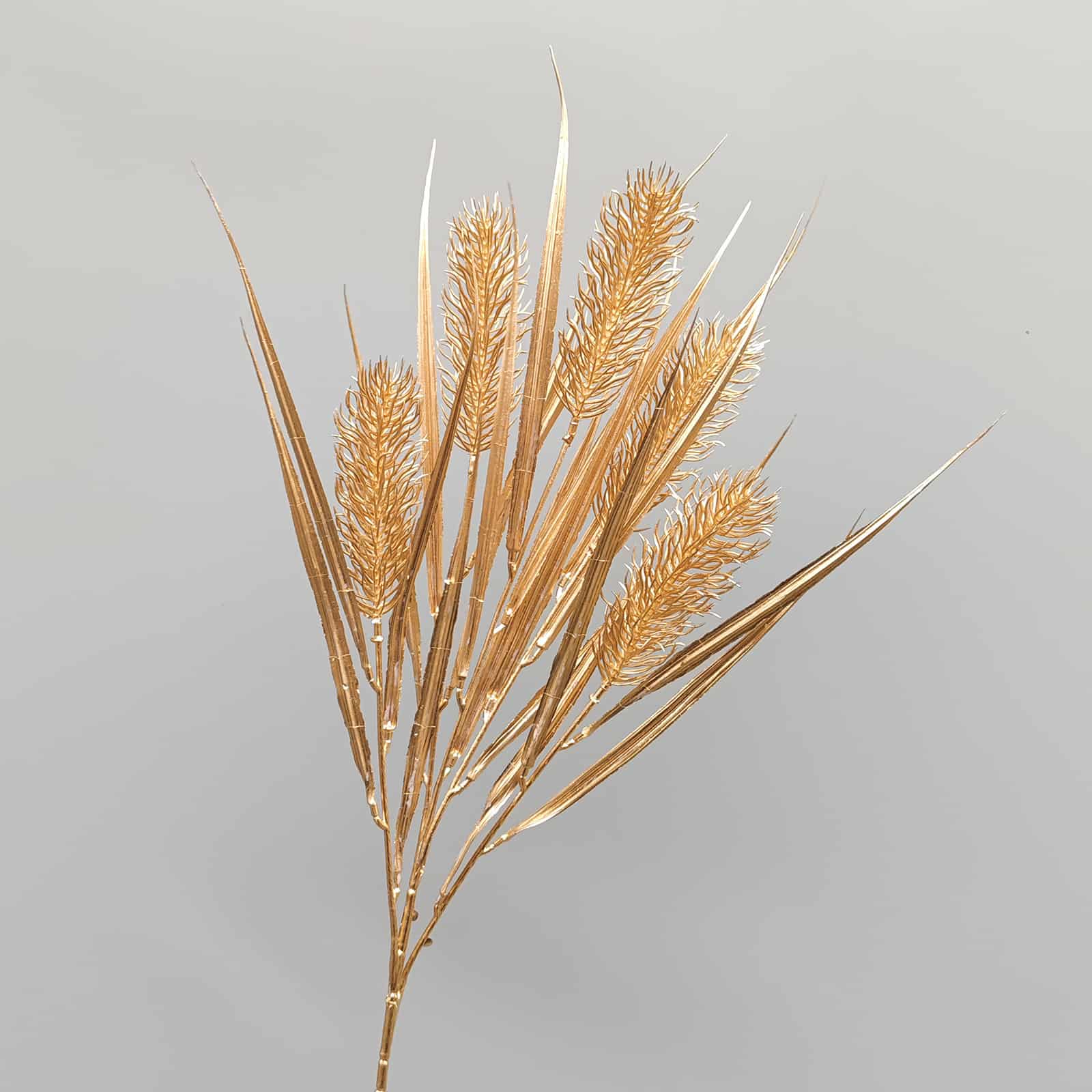 Gold artificial flower arrangement gold leaves gold color faux flower 