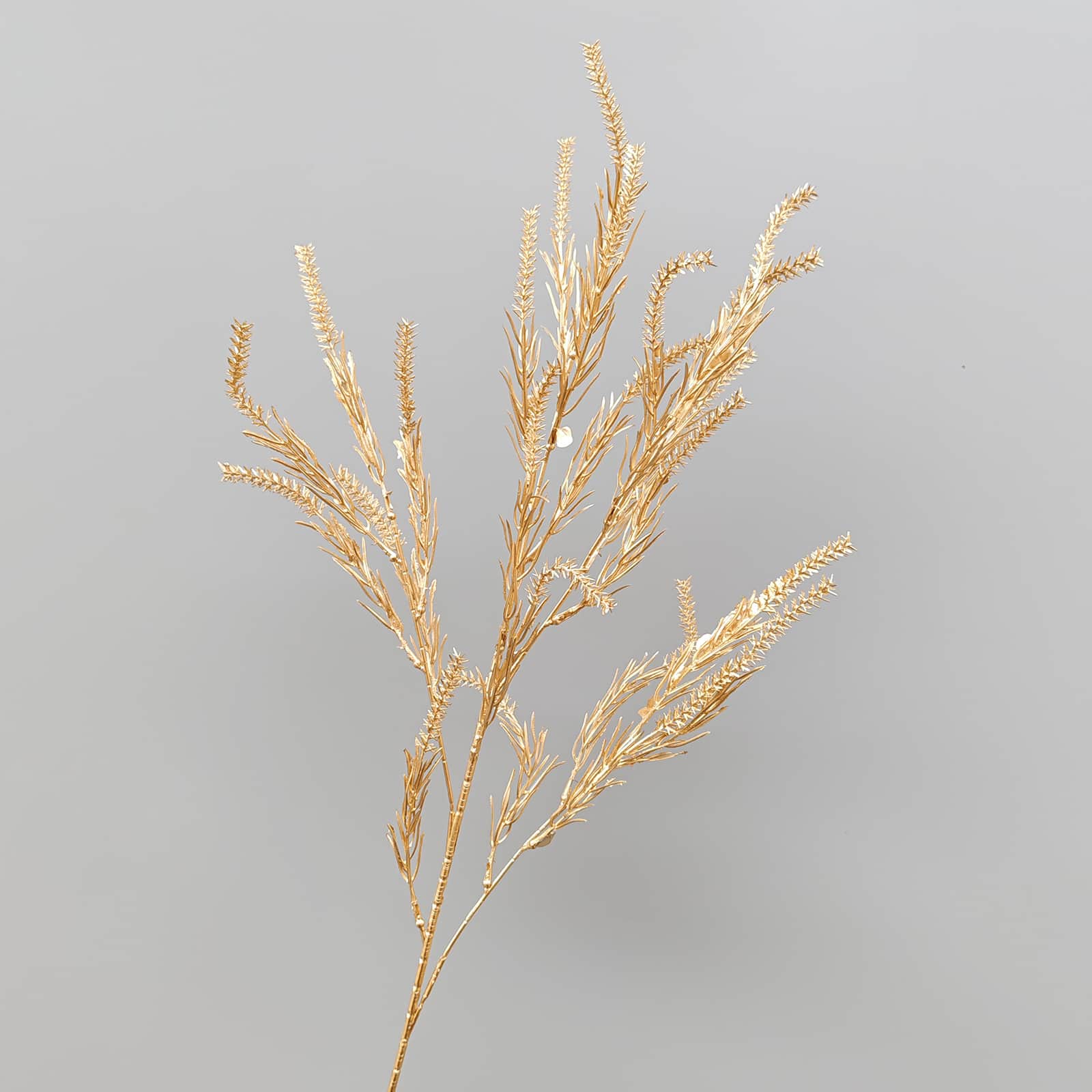 Gold artificial flower arrangement gold leaves gold color faux flower 