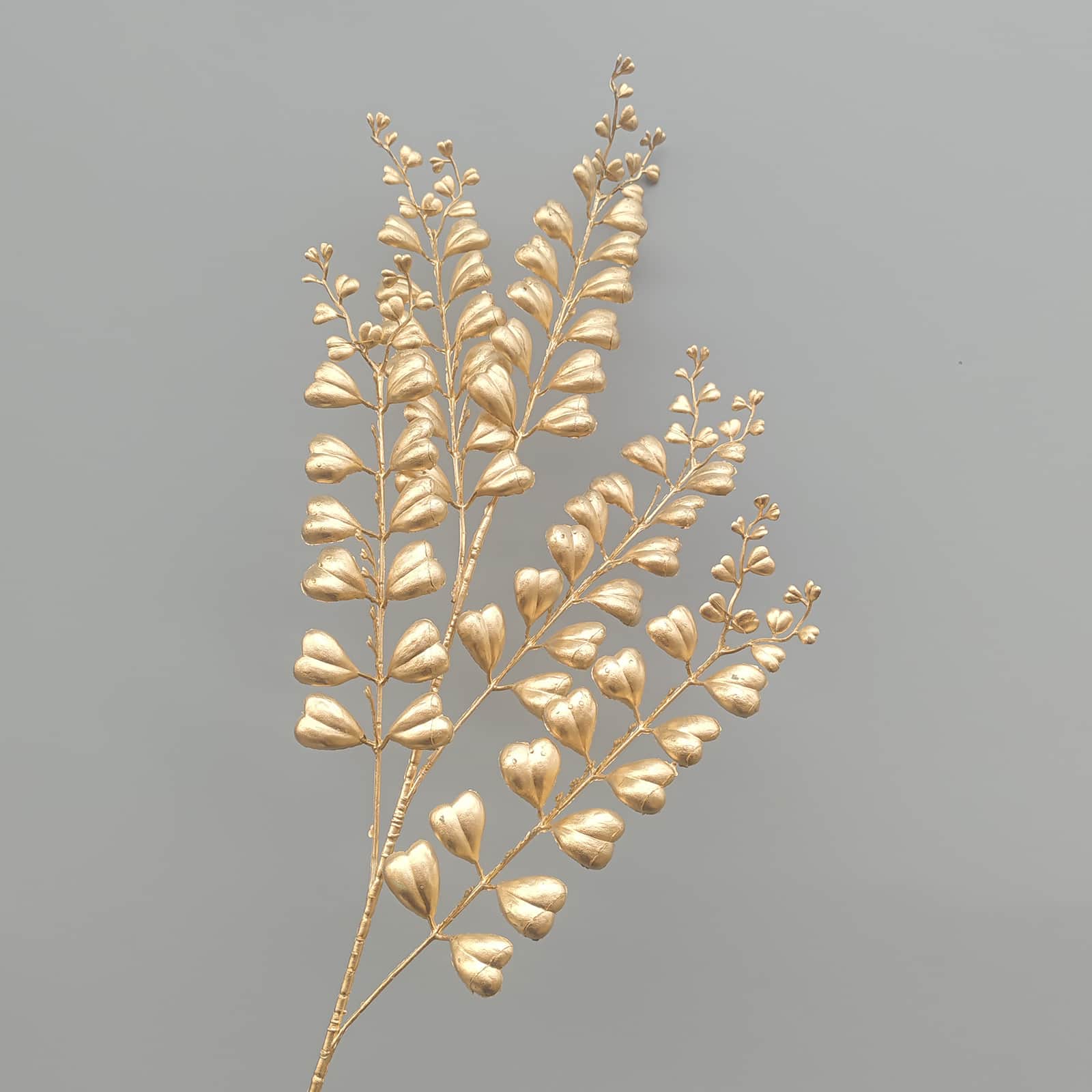 Gold artificial flower arrangement gold leaves gold color faux flower 