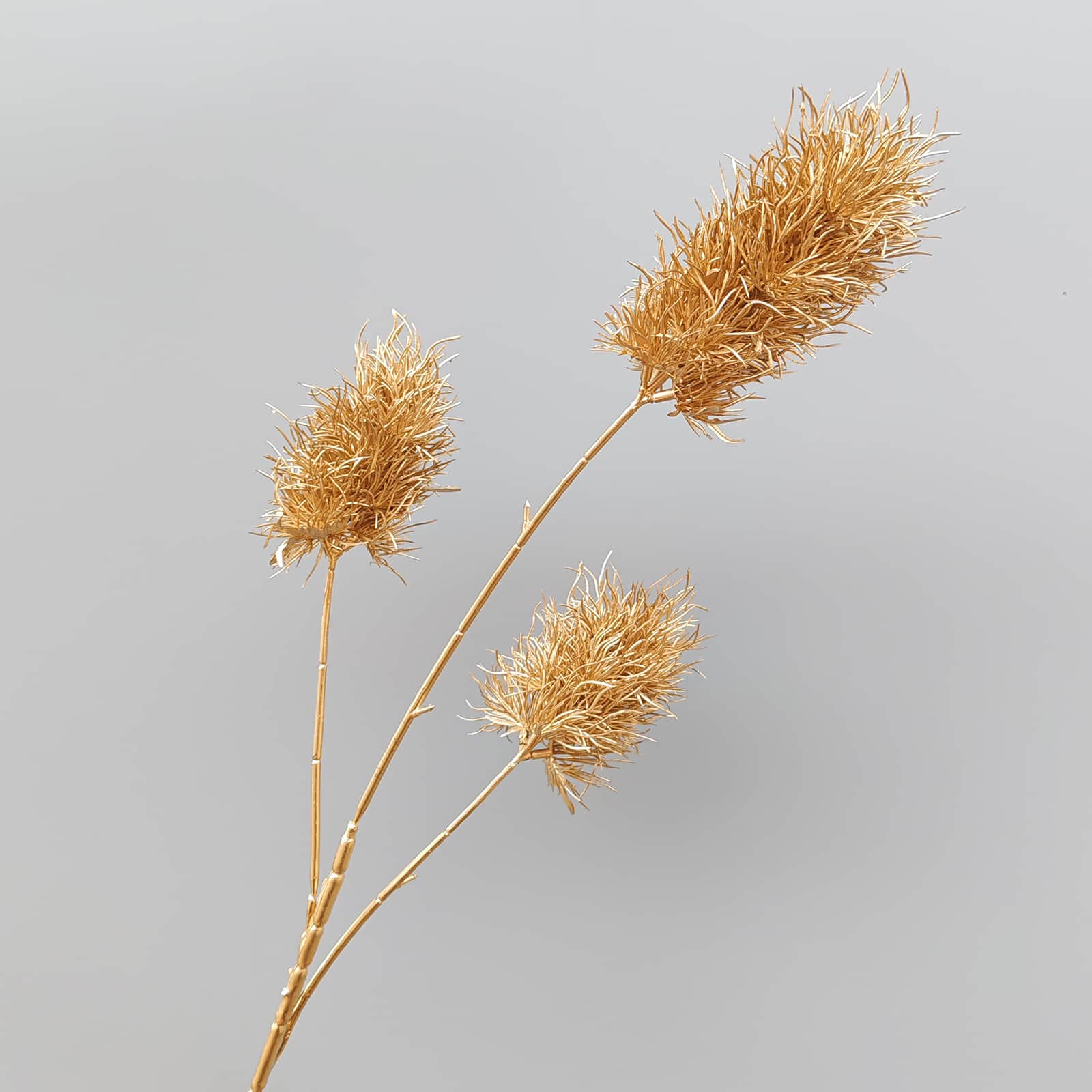 Gold artificial flower arrangement gold leaves gold color faux flower 