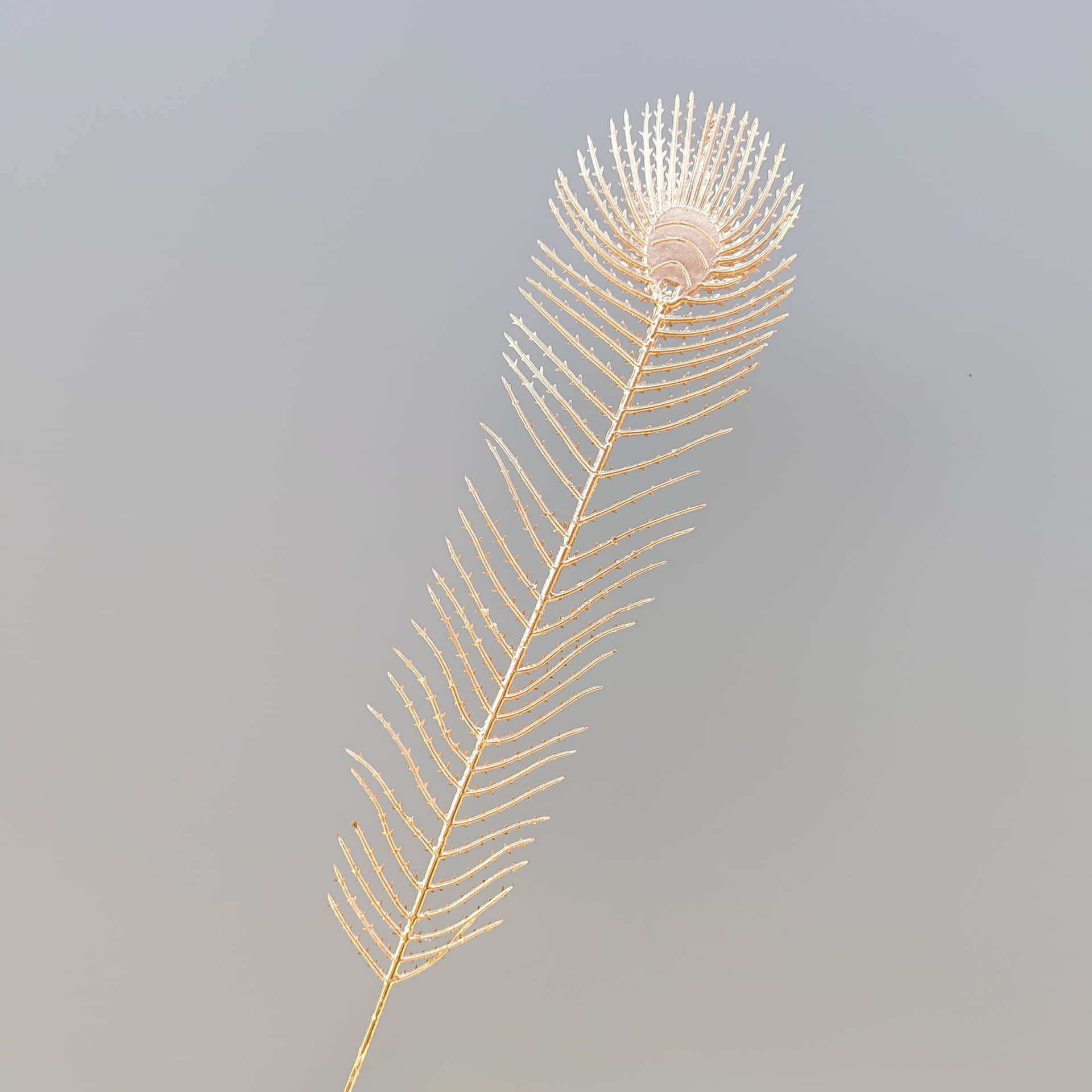 Gold artificial flower arrangement gold leaves gold color faux flower 