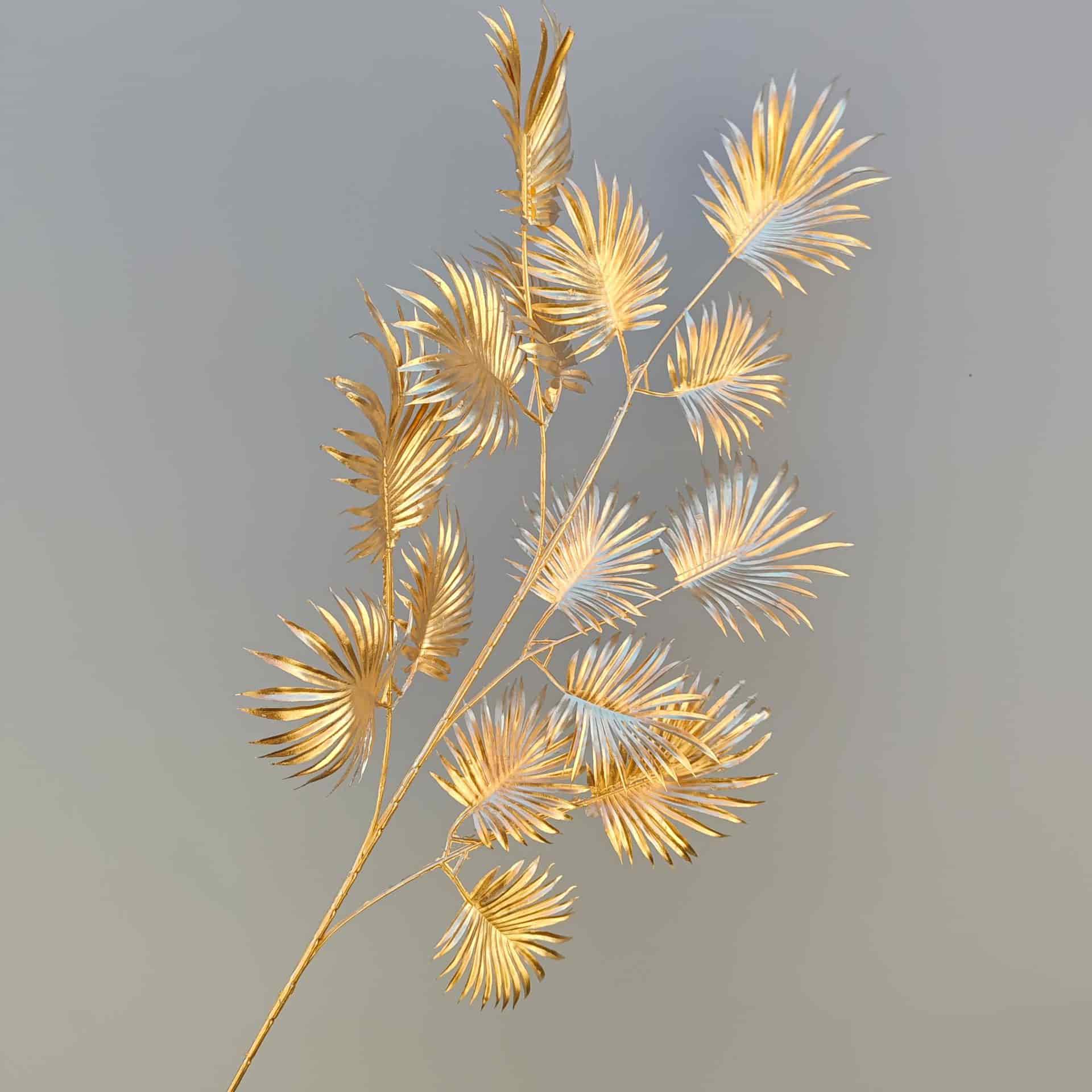 Gold artificial flower arrangement gold leaves gold color faux flower 