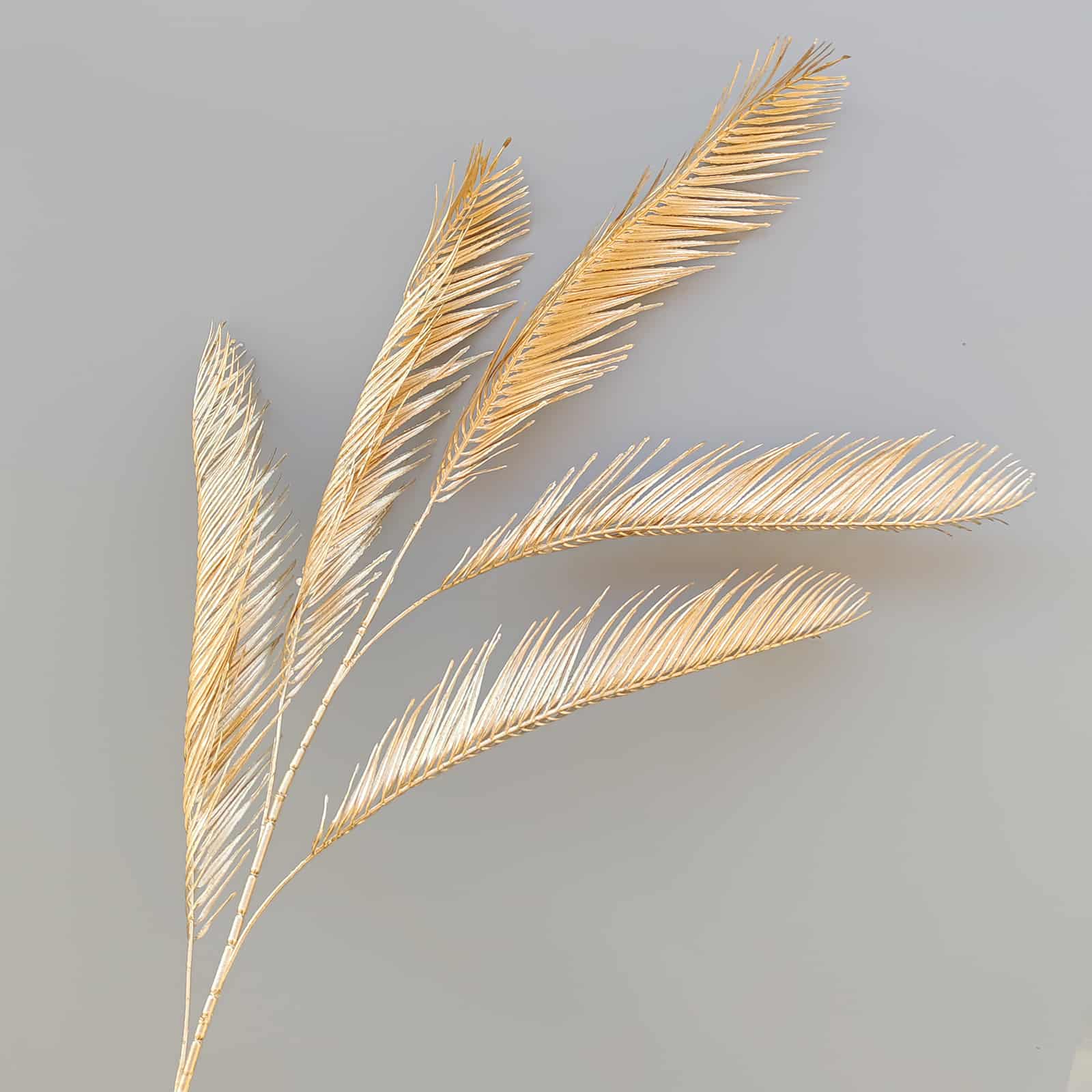 Gold artificial flower arrangement gold leaves gold color faux flower 