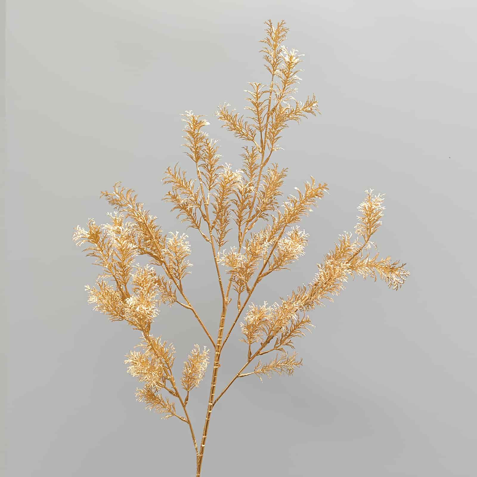 Gold artificial flower arrangement gold leaves gold color faux flower 