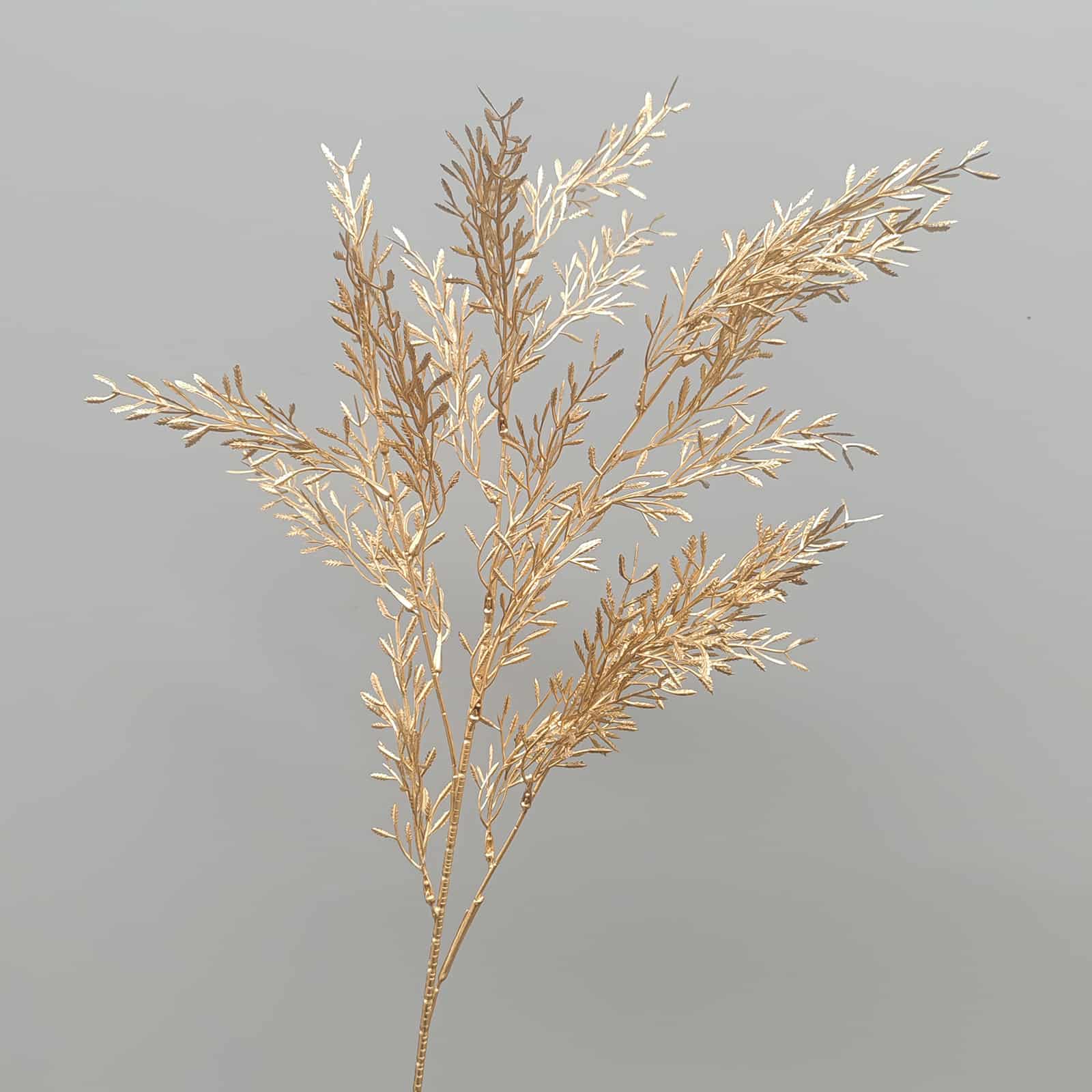 Gold artificial flower arrangement gold leaves gold color faux flower 