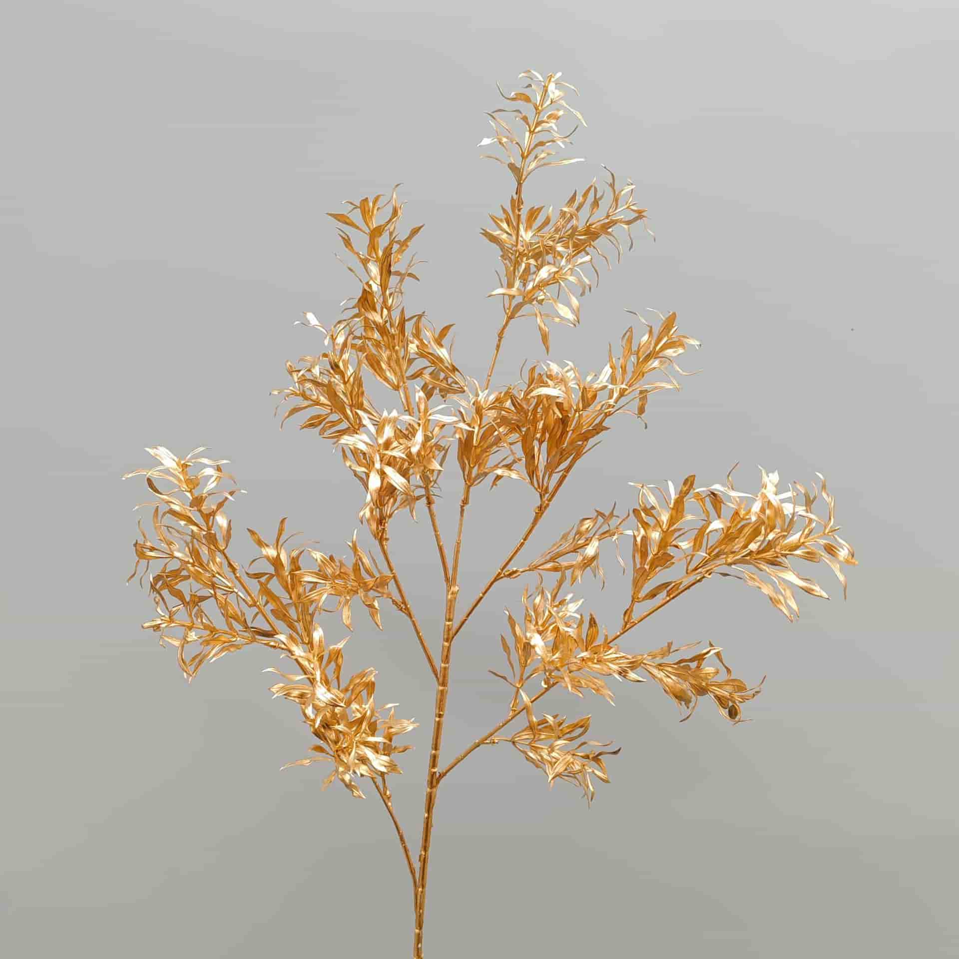 Gold artificial flower arrangement gold leaves gold color faux flower 