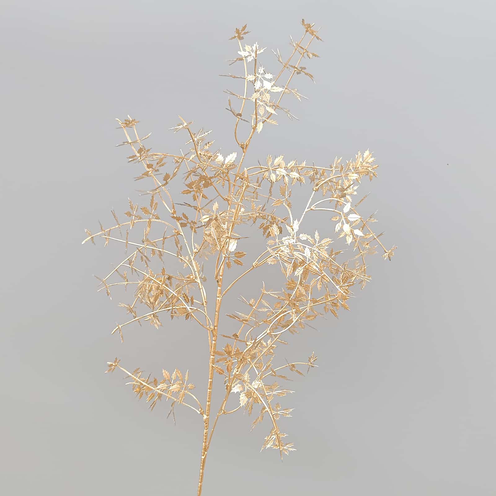 Gold artificial flower arrangement gold leaves gold color faux flower 