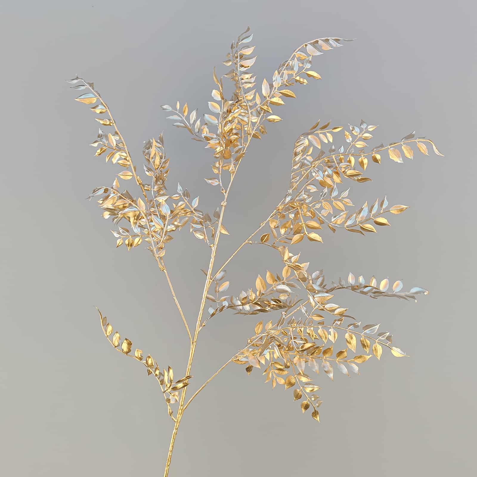 Gold artificial flower arrangement gold leaves gold color faux flower 