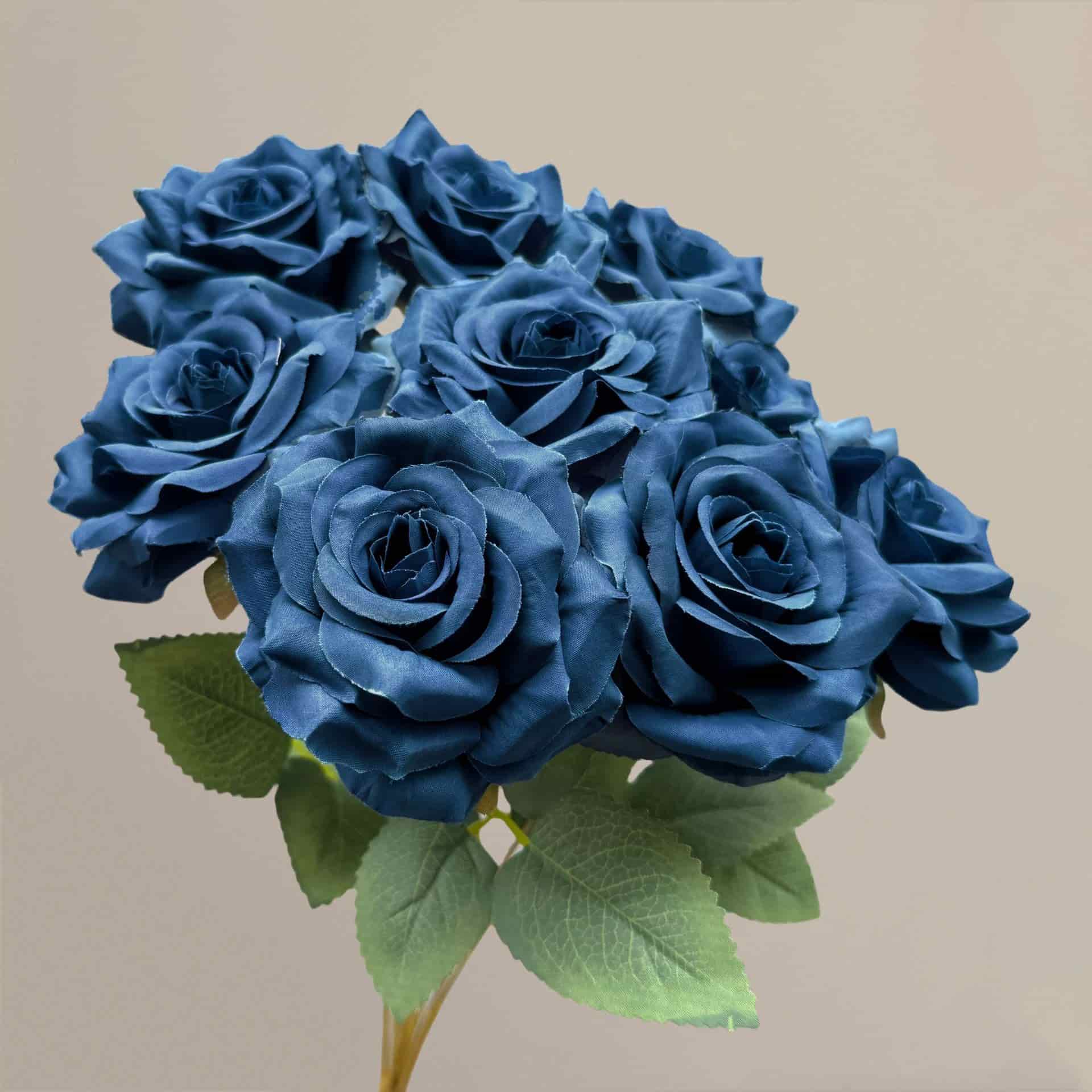 Blue artificial flowers wedding flowers arrangement