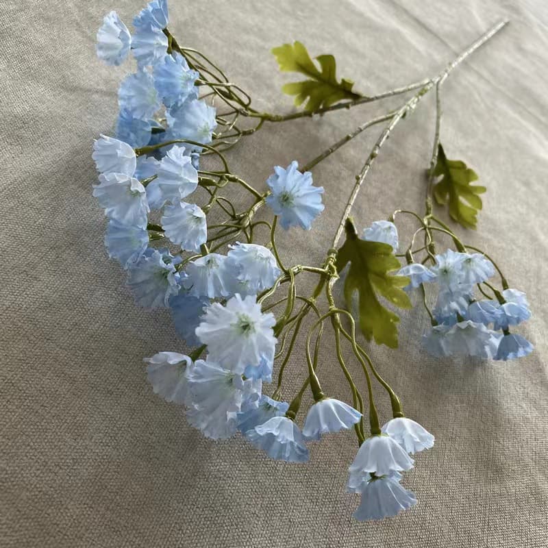 Blue artificial flowers wedding flowers arrangement