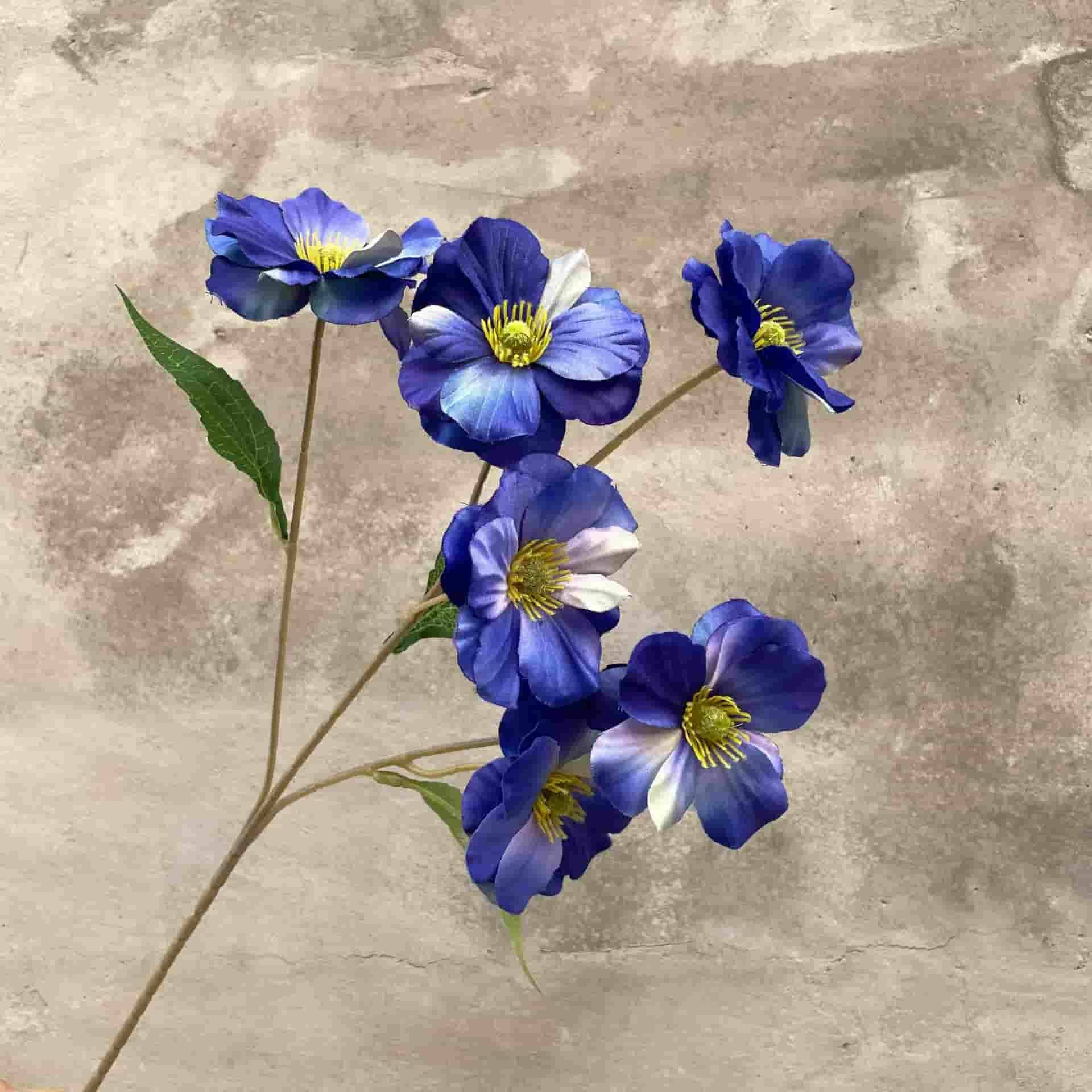 Blue artificial flowers wedding flowers arrangement