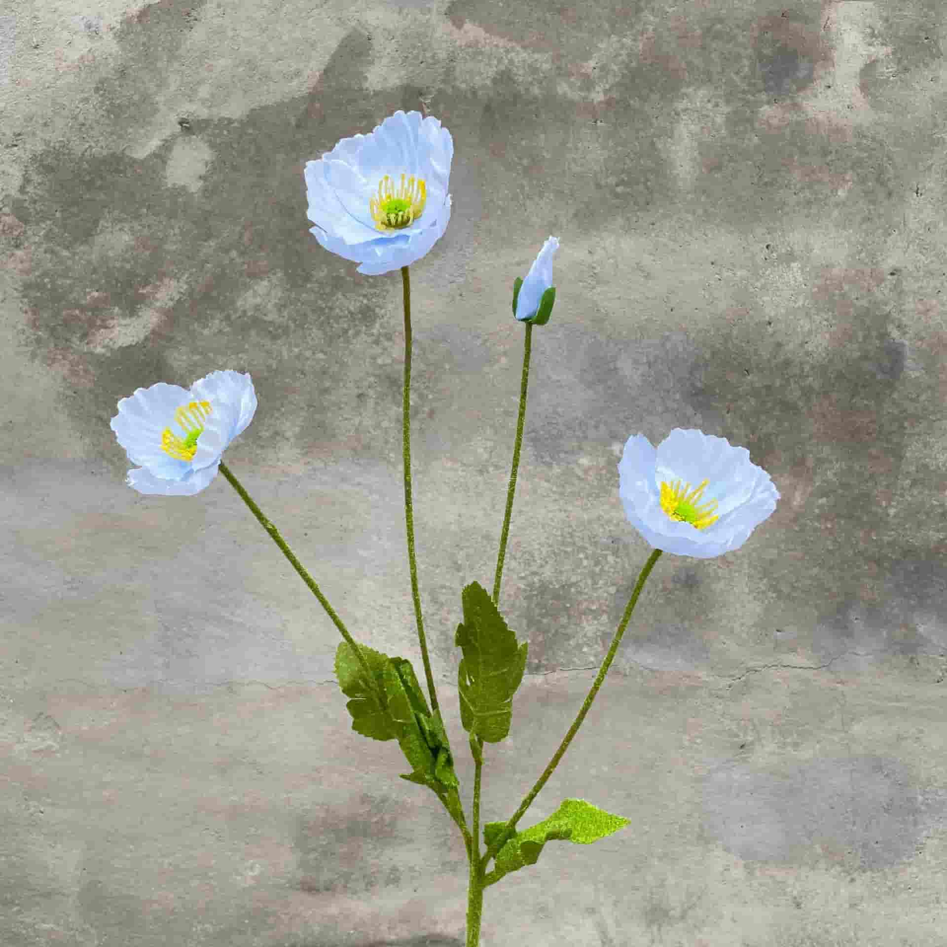 Blue artificial flowers wedding flowers arrangement