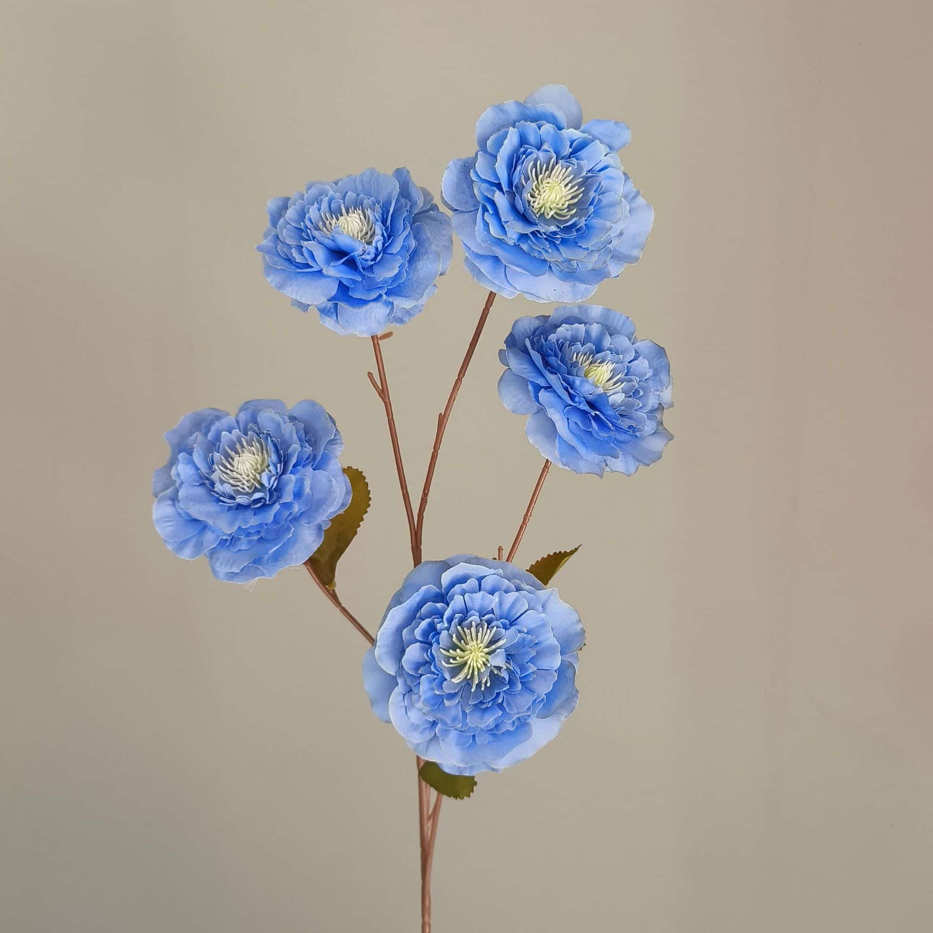 Blue artificial flowers wedding flowers arrangement