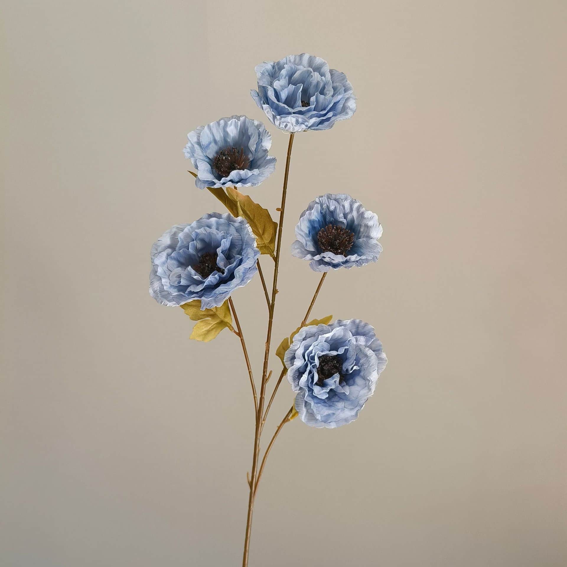 Blue artificial flowers wedding flowers arrangement