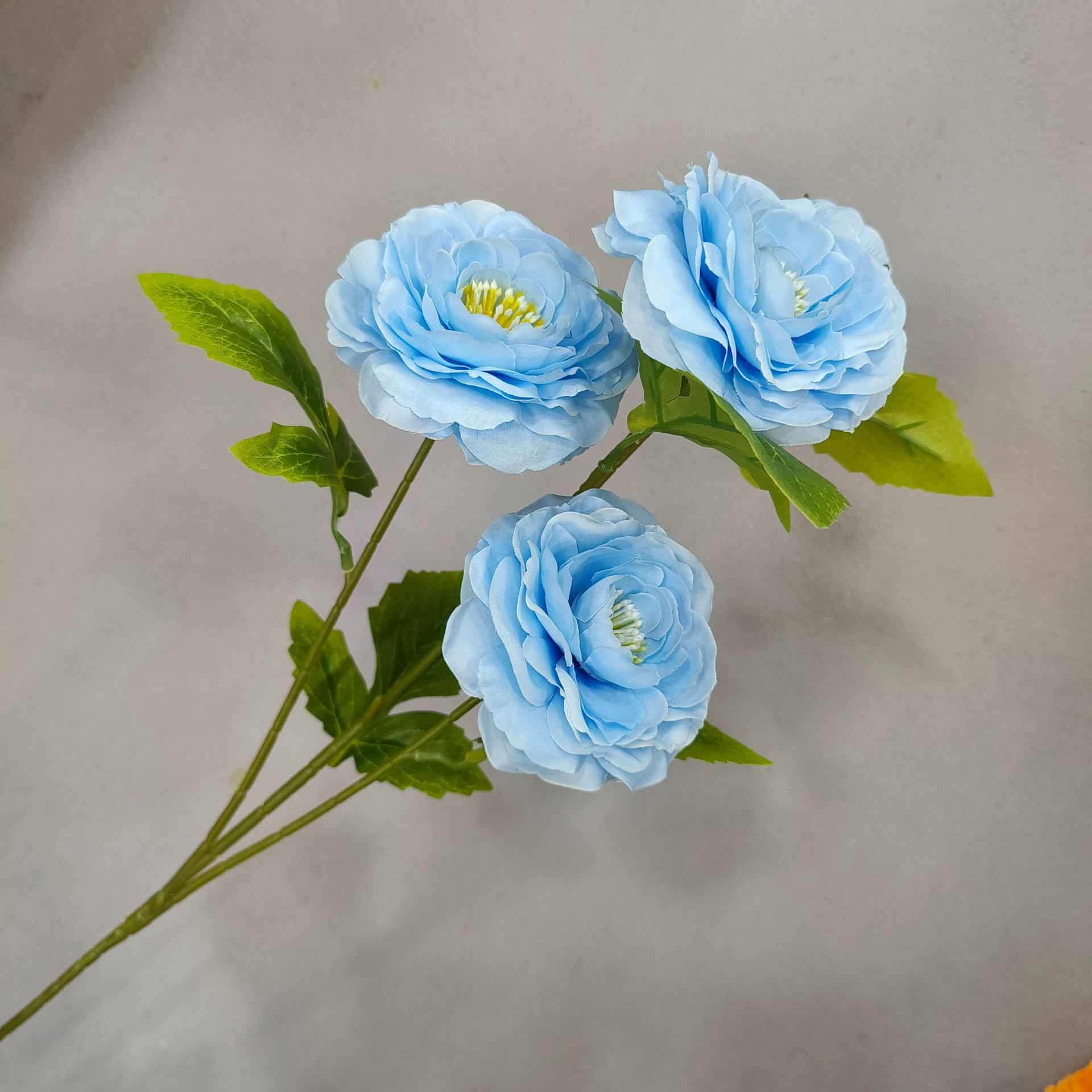 Blue artificial flowers wedding flowers arrangement