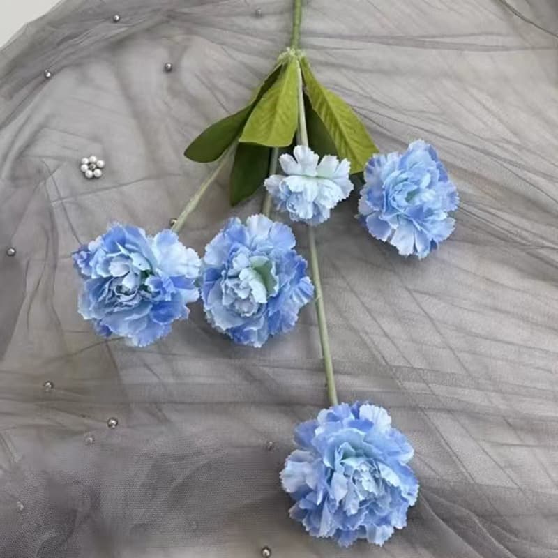 Blue artificial flowers wedding flowers arrangement