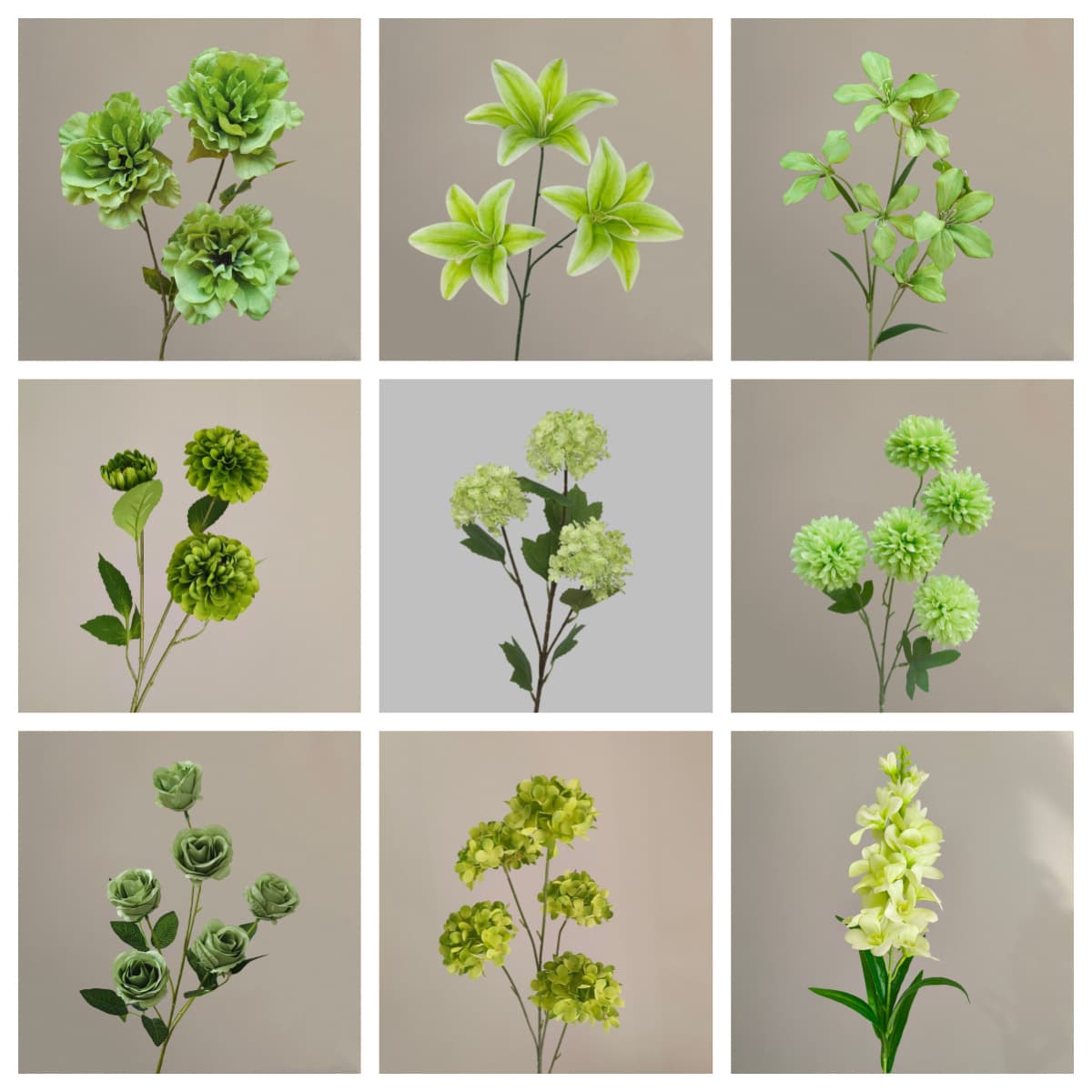 Green faux flower wedding flowers fake flower for event decoration