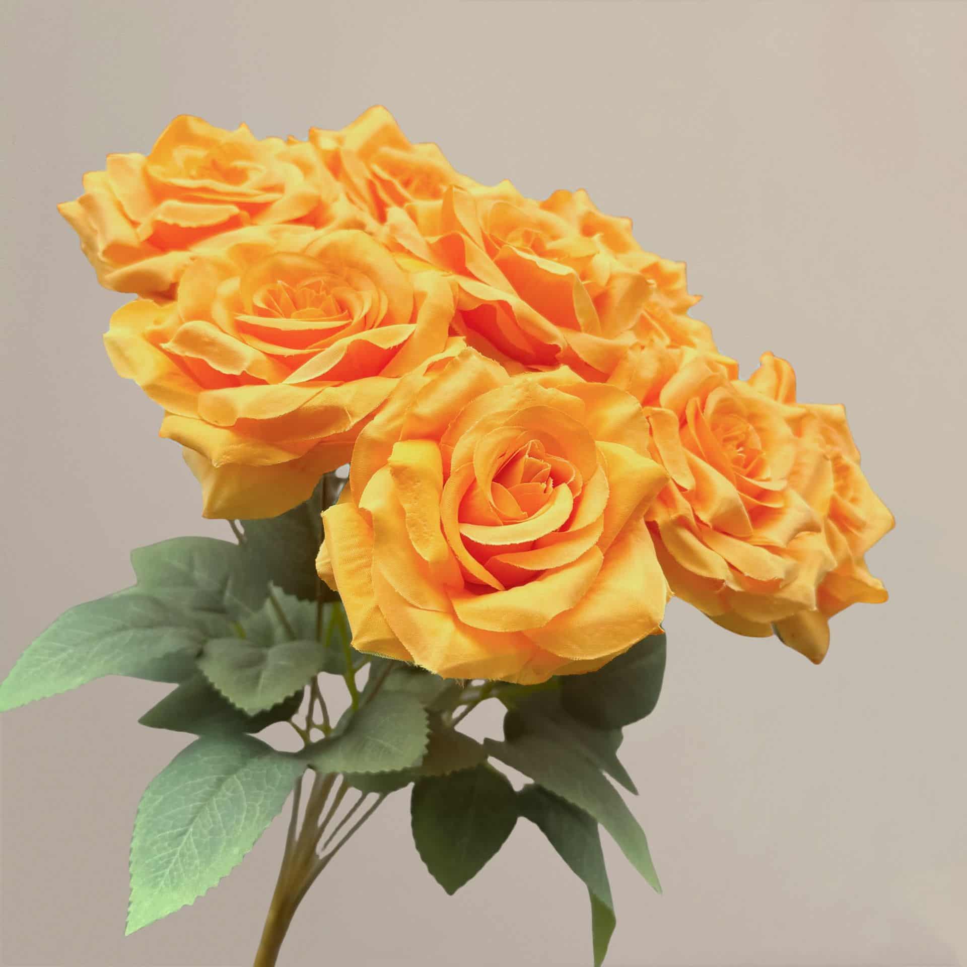 Yellow orange artificial flowers wedding flowers faux yellow flowers 