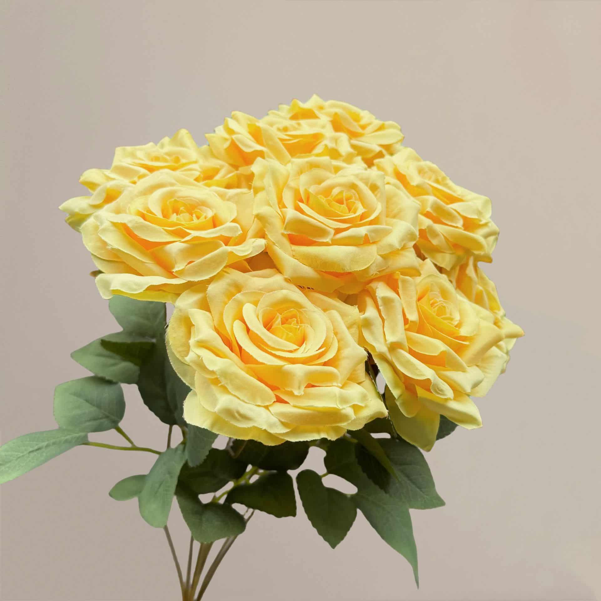 Yellow orange artificial flowers wedding flowers faux yellow flowers 