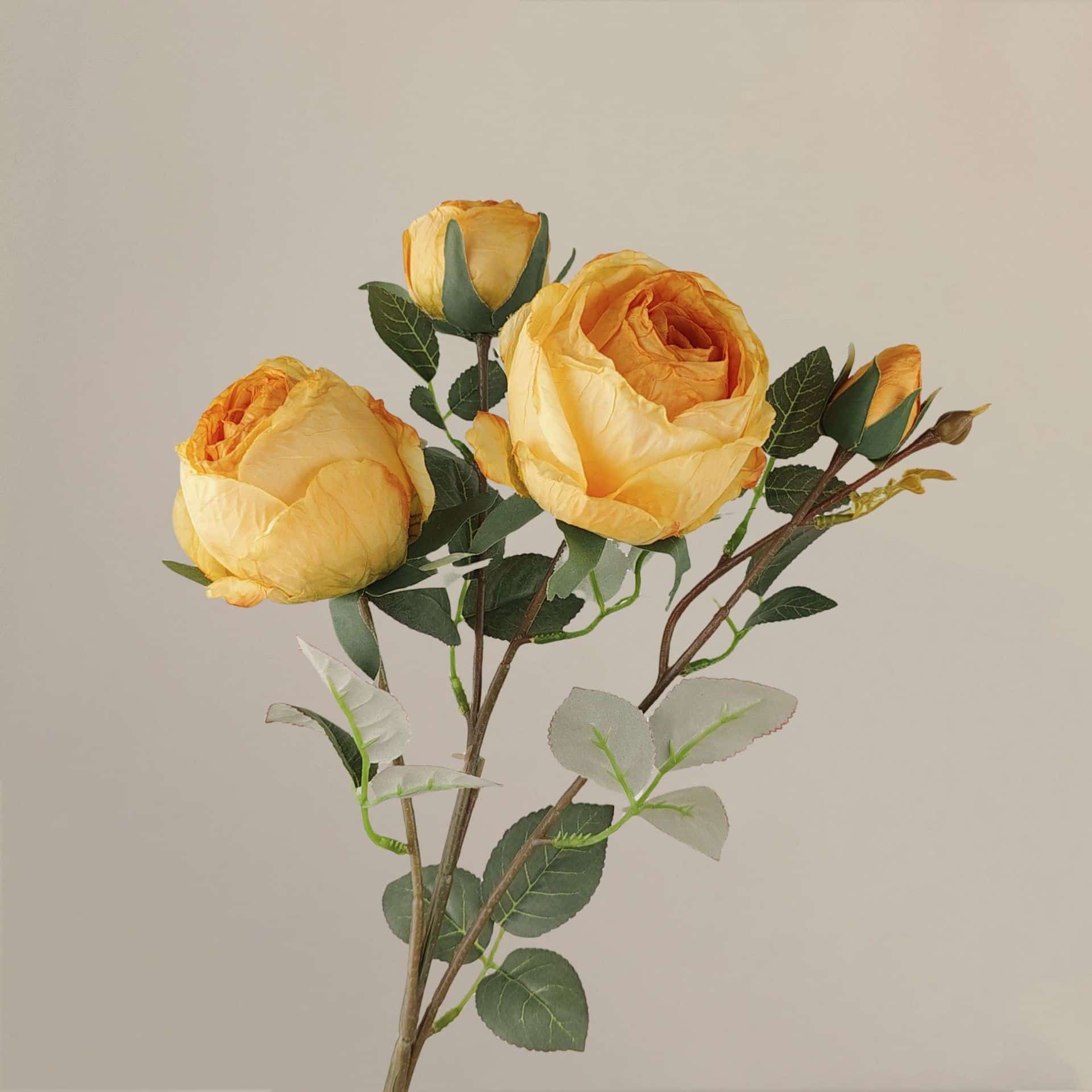 Yellow orange artificial flowers wedding flowers faux yellow flowers 
