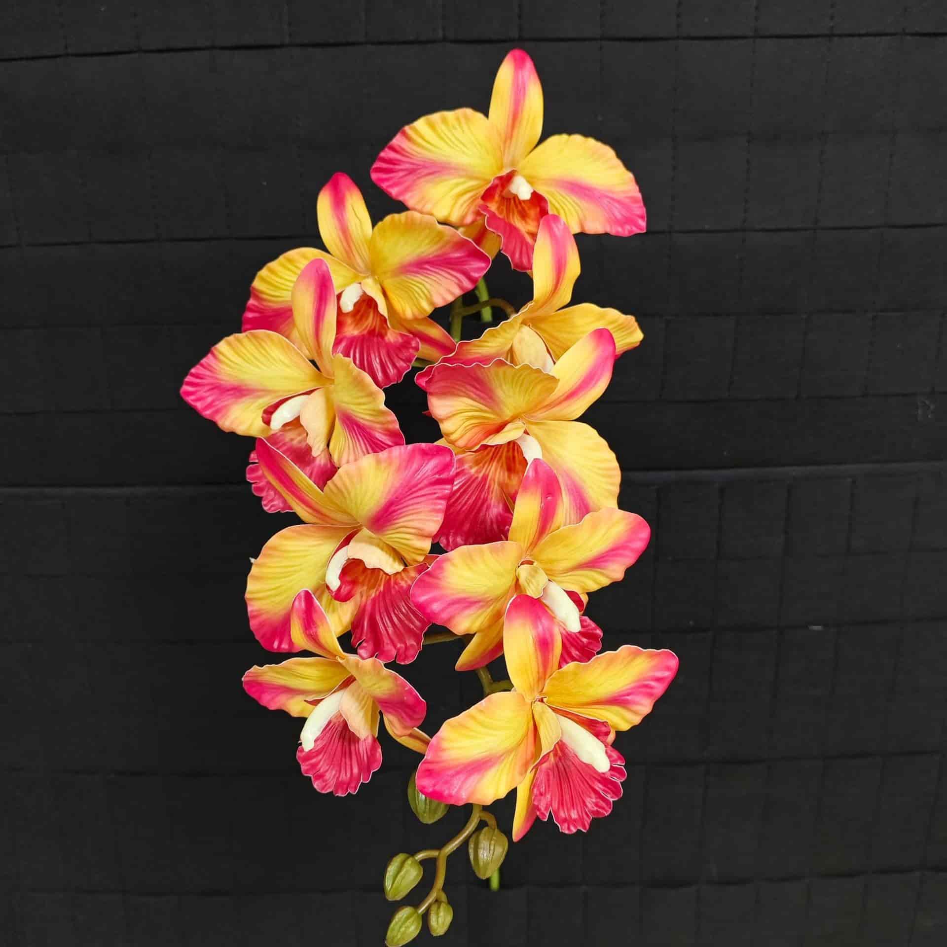 Yellow orange artificial flowers wedding flowers faux yellow flowers 