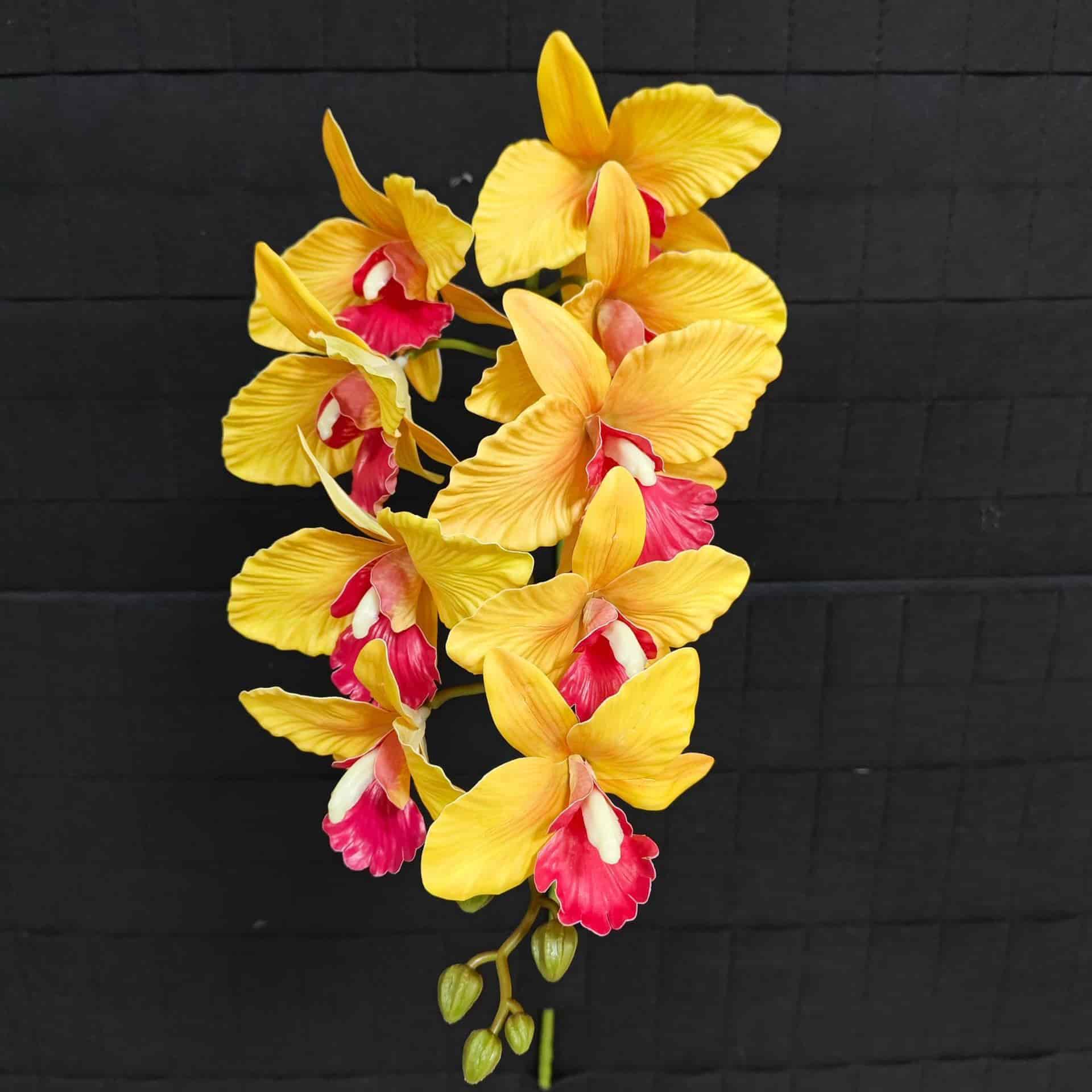 Yellow orange artificial flowers wedding flowers faux yellow flowers 