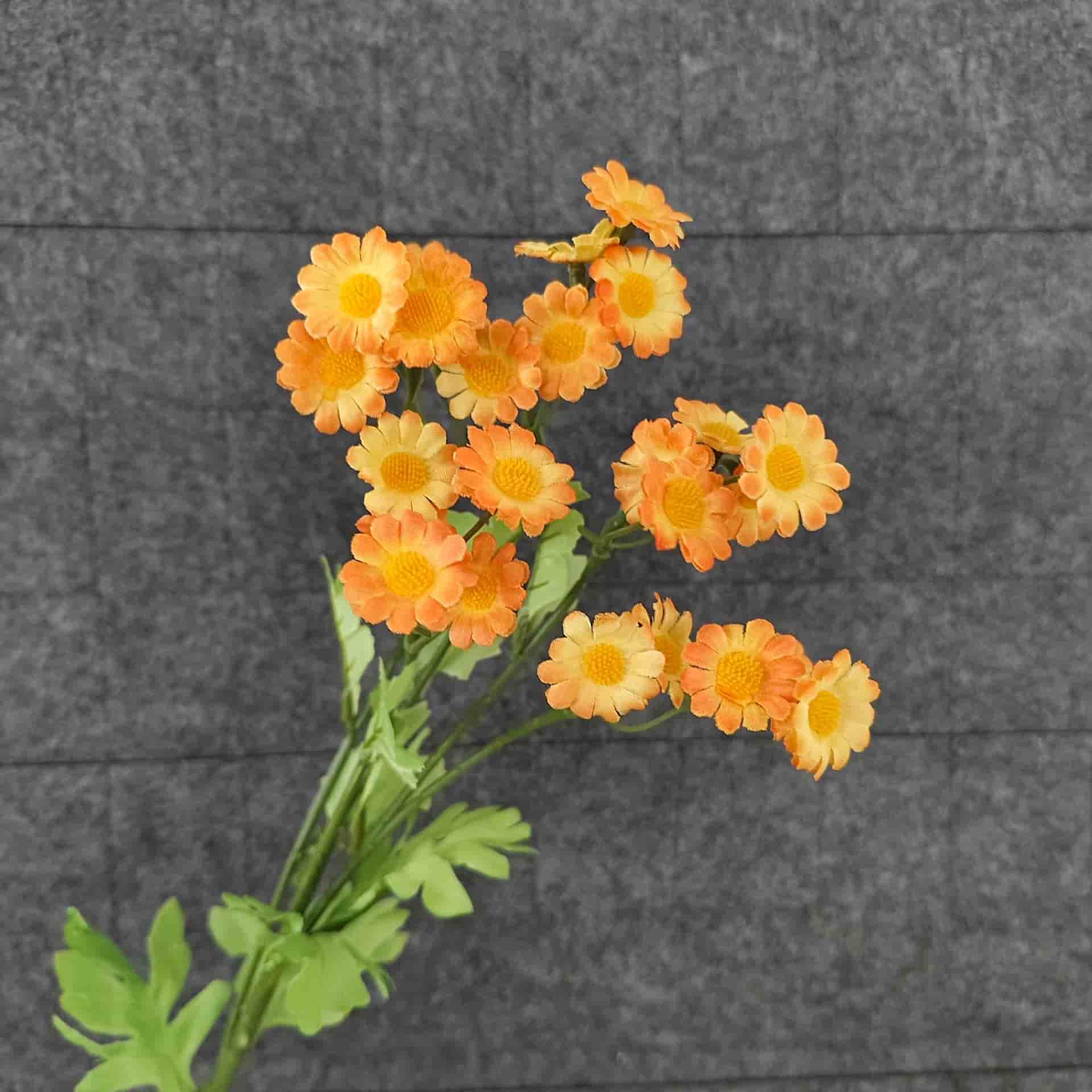 Yellow orange artificial flowers wedding flowers faux yellow flowers 